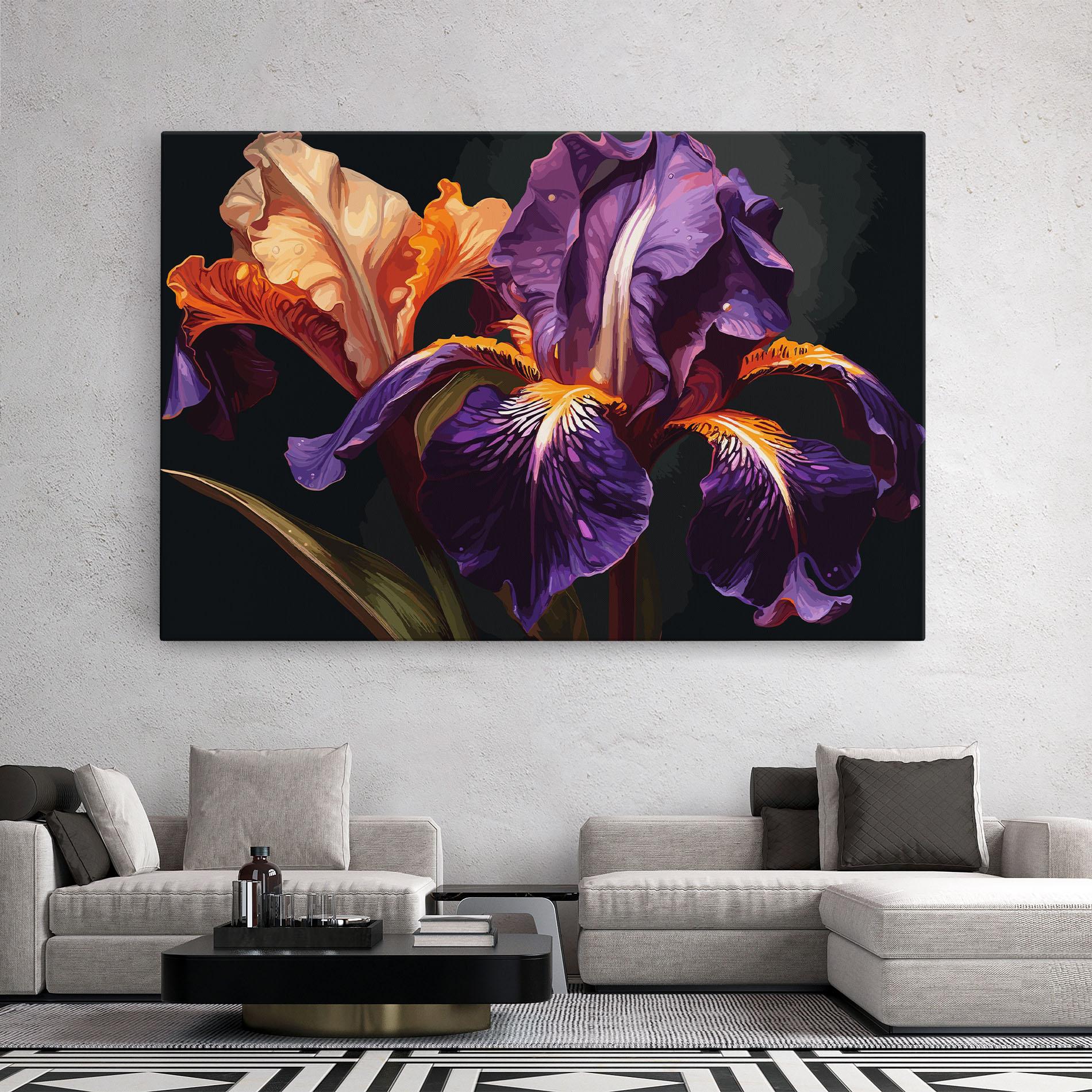 Vászonkép Purple Orange Iris mockup 2