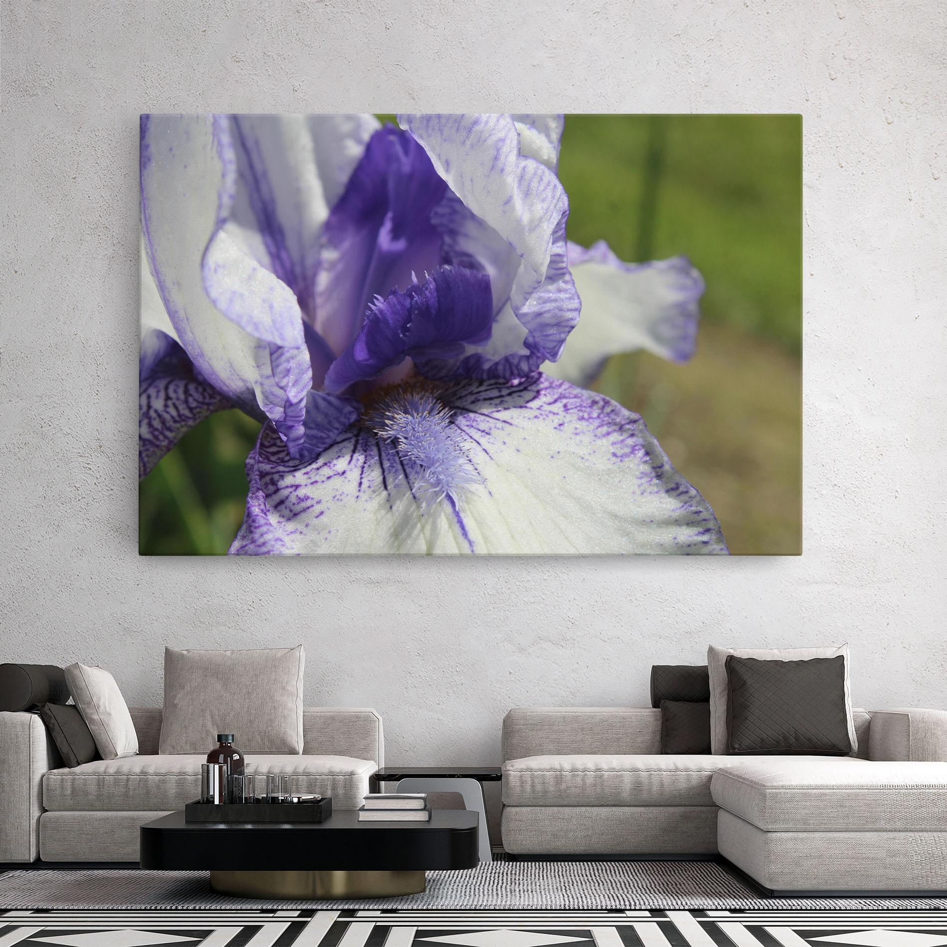 Vászonkép White Purple Iris mockup 2