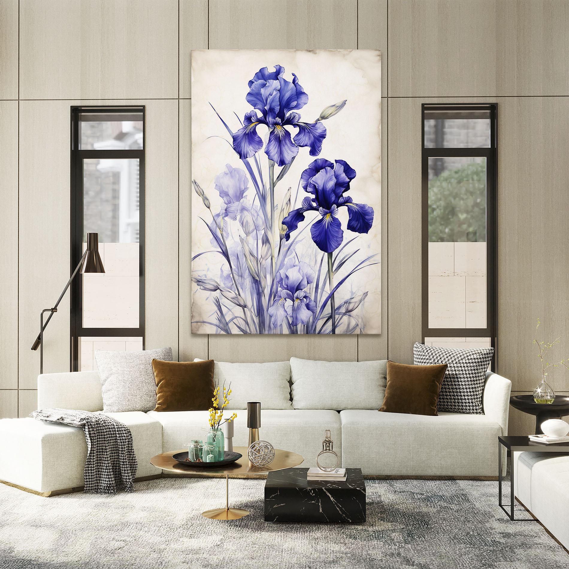 Vászonkép Irises Painting mockup 2