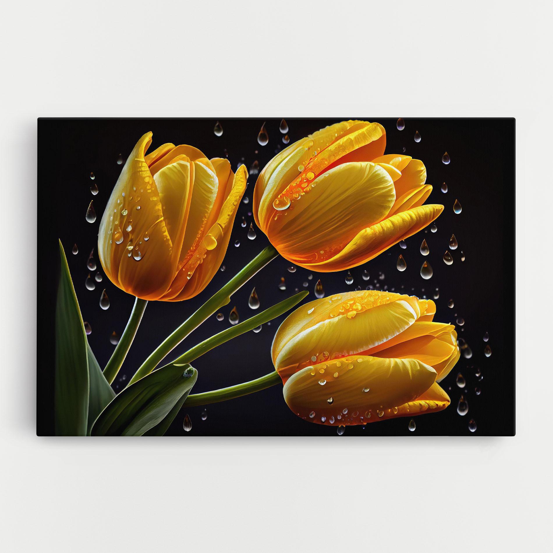 Vászonkép 3 Yellow Tulips mockup 0