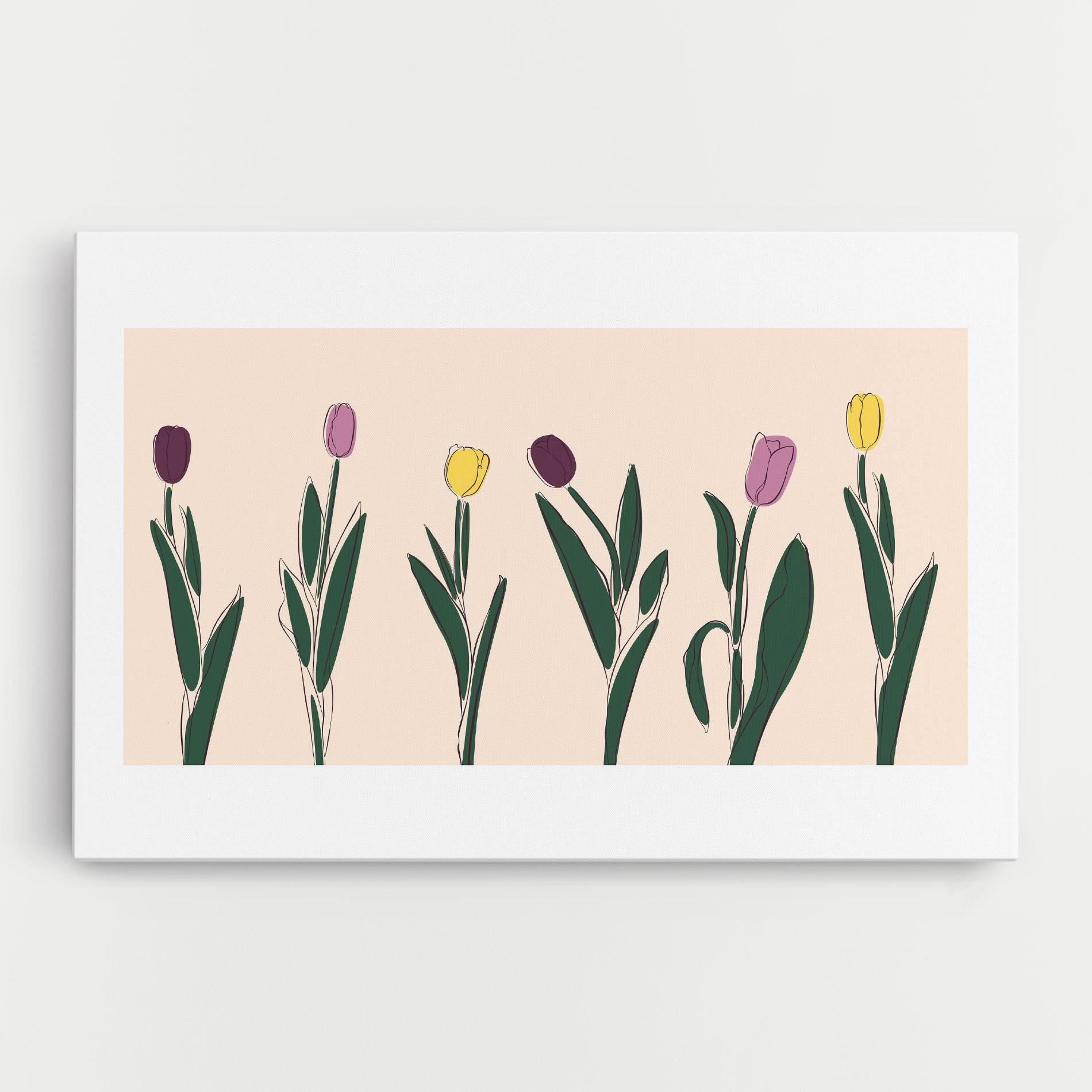 Vászonkép Tulips Set mockup 0