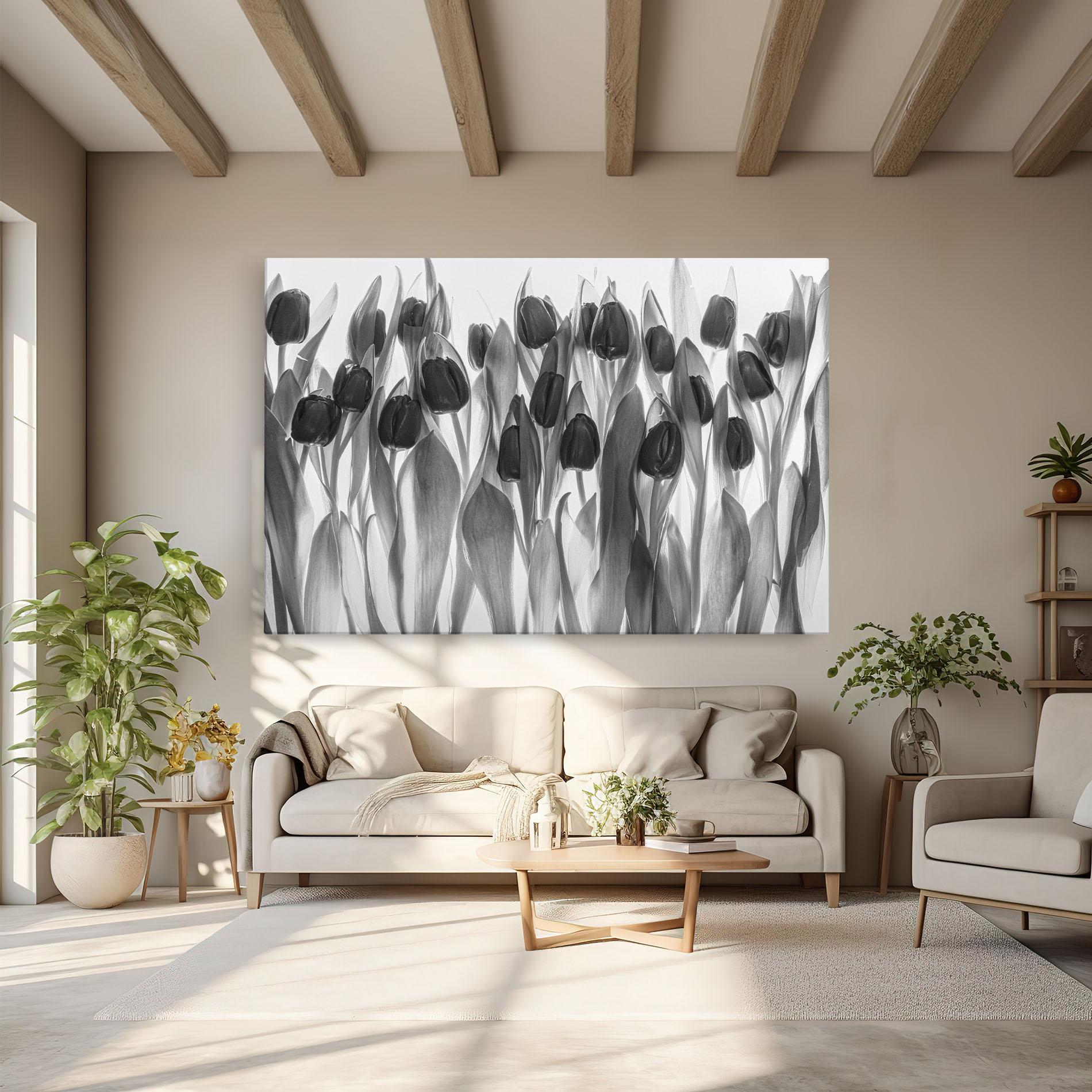 Vászonkép Grey Tulips mockup 6