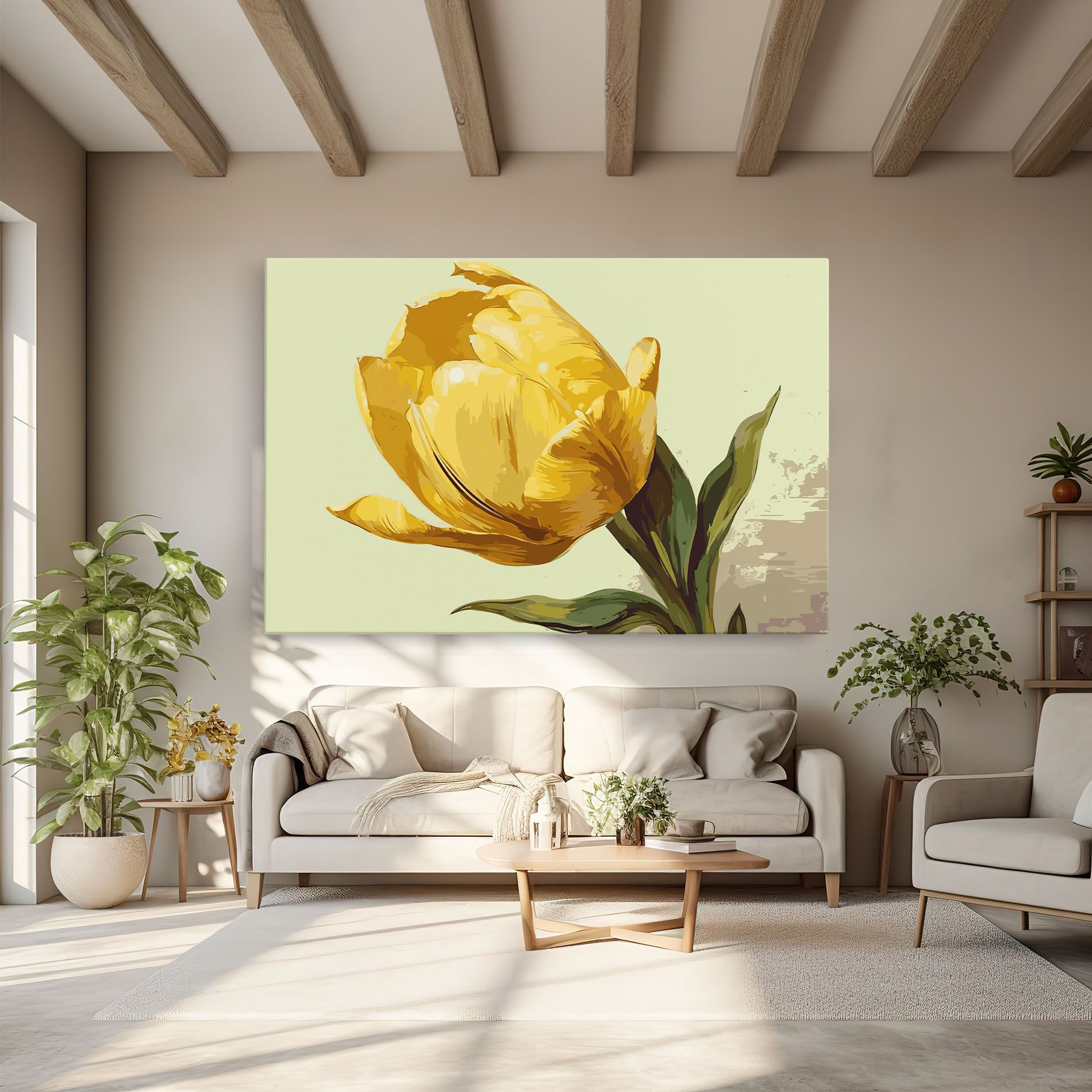 Yellow Shiny Tulip mockup 6