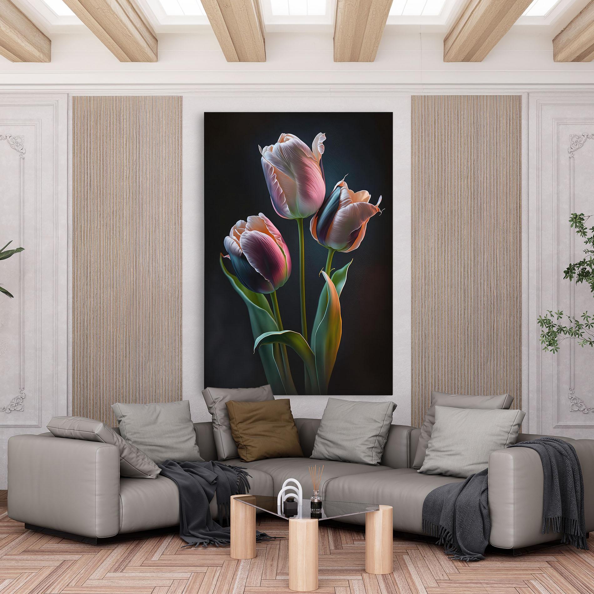 Vászonkép Light Purple Tulips mockup 6