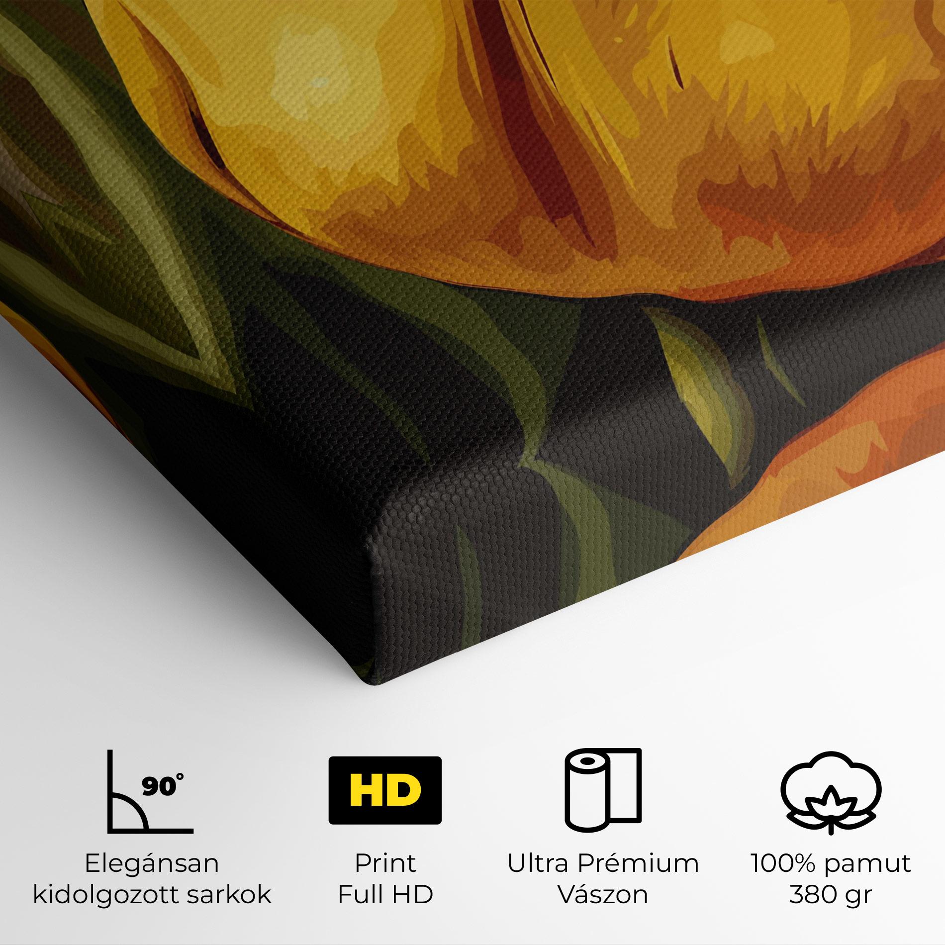 Vászonkép Big Yellow Tulip mockup 4