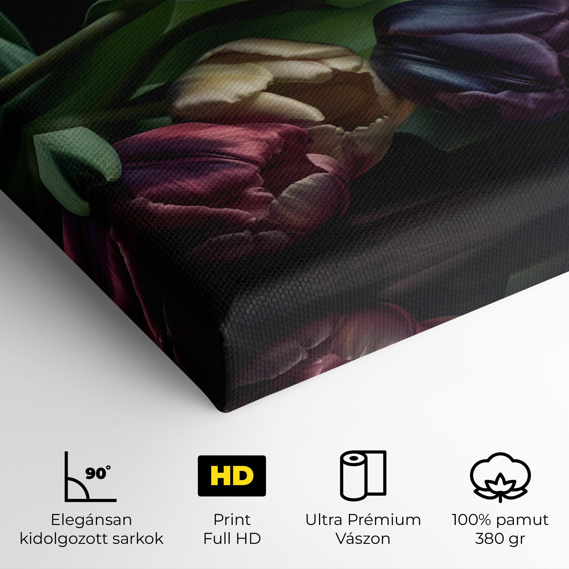 Vászonkép Dark Purple Tulip mockup 4