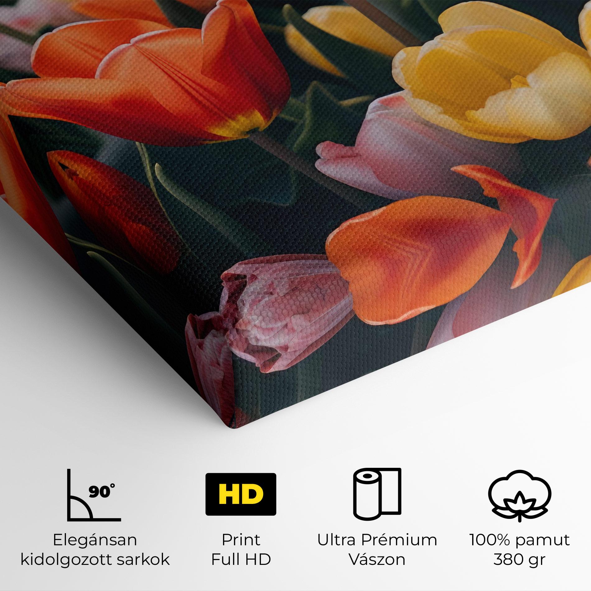 Vászonkép Orange Yellow Tulips mockup 4