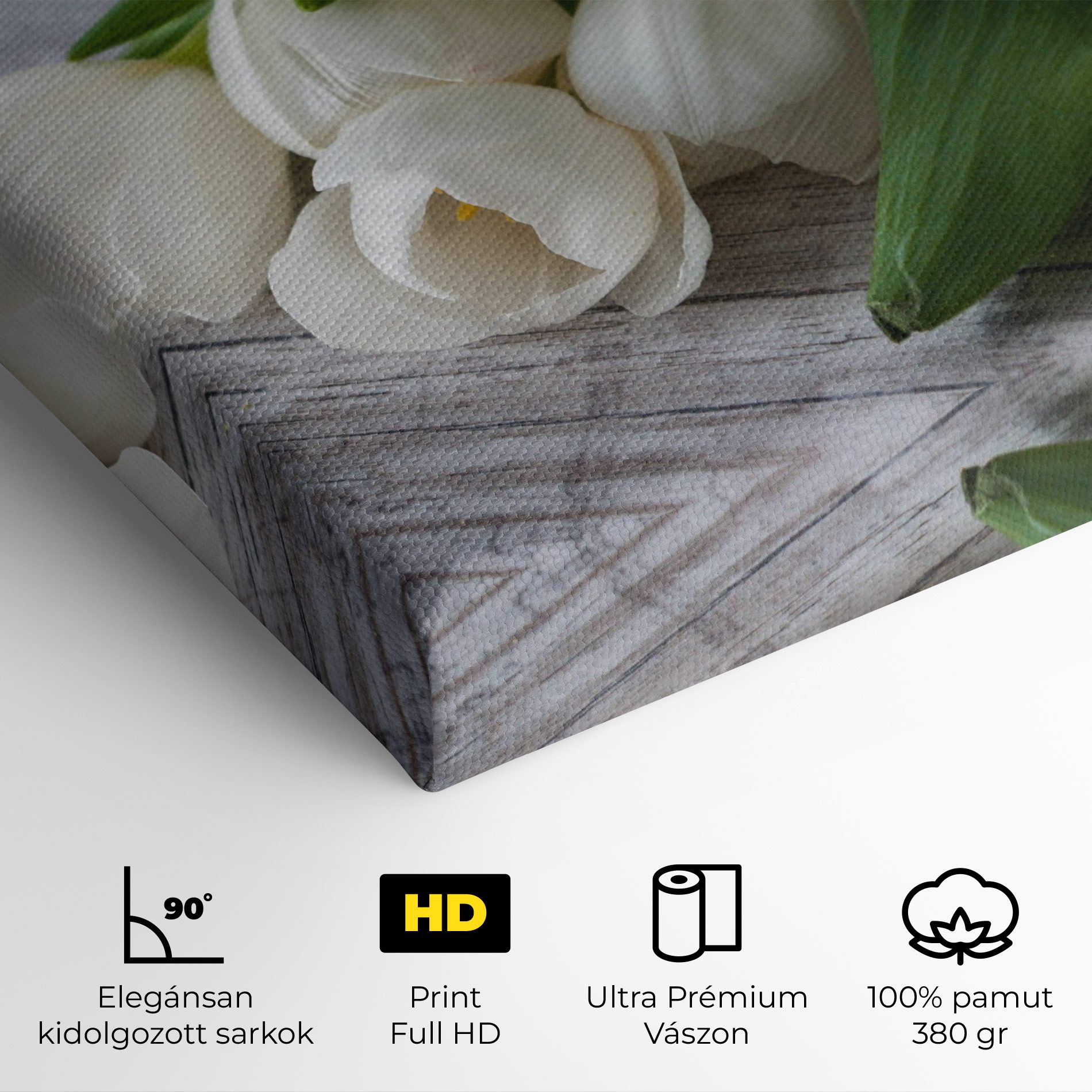 White Tulips Bouquet mockup 4