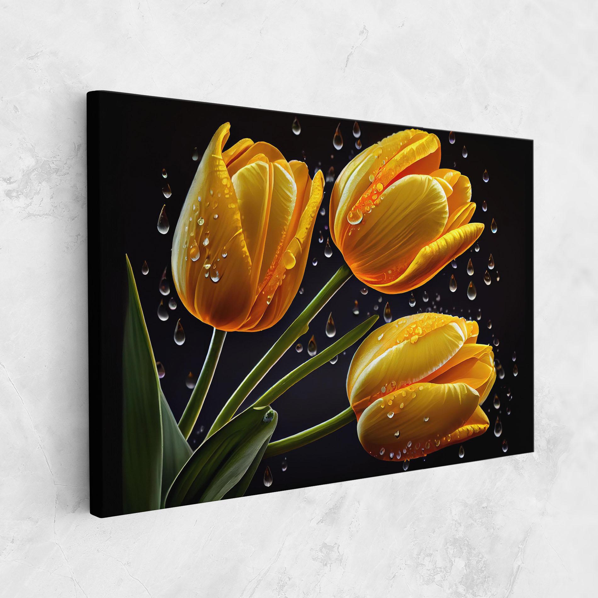Vászonkép 3 Yellow Tulips mockup 1
