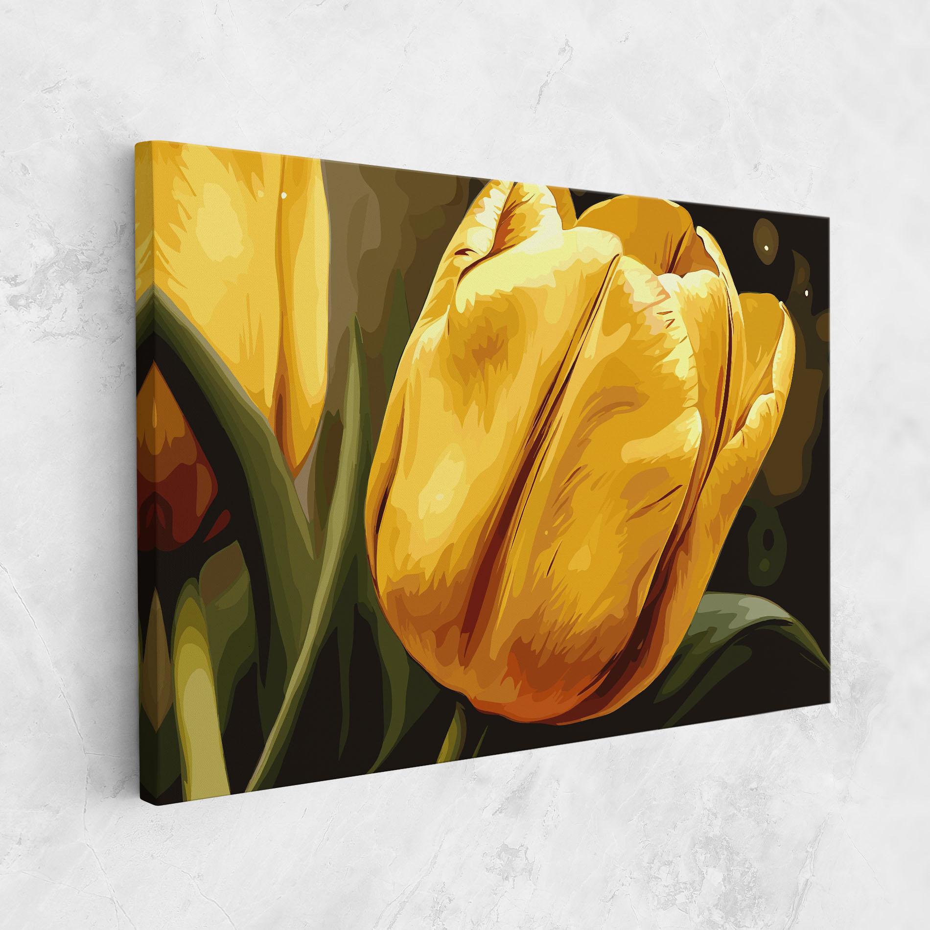 Vászonkép Big Yellow Tulip mockup 1