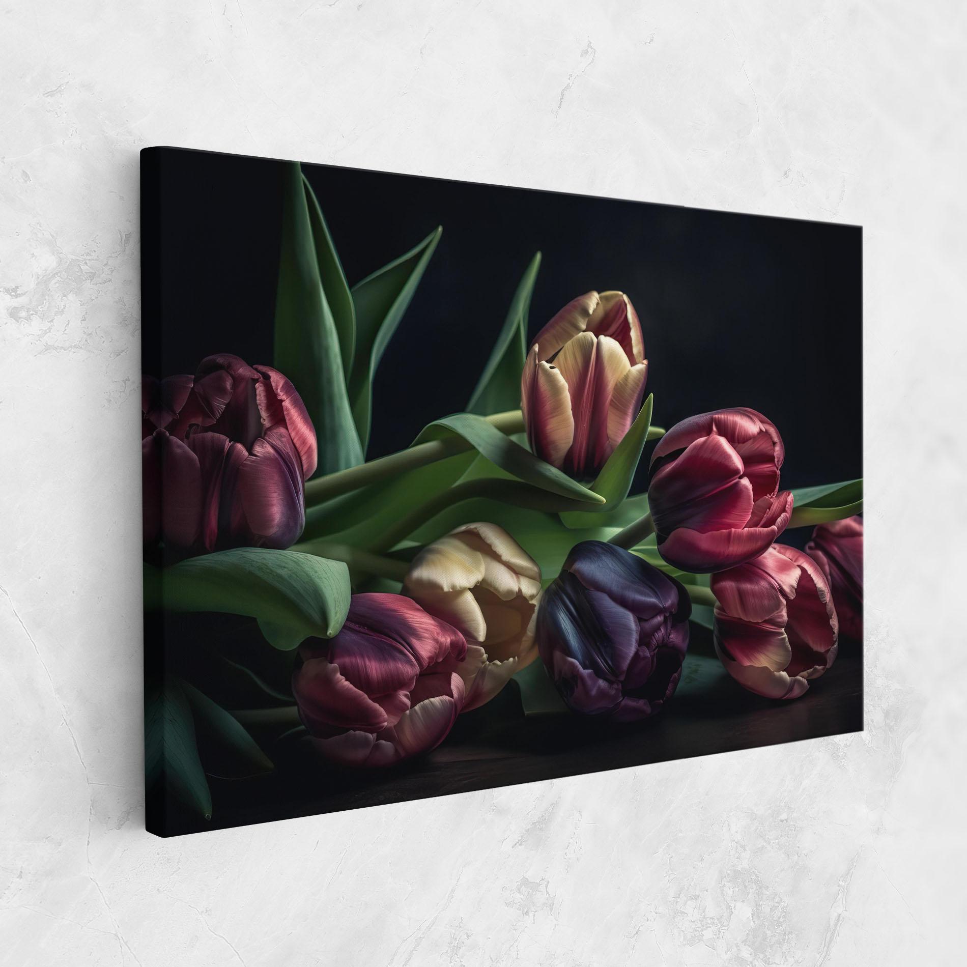 Vászonkép Dark Purple Tulip mockup 1