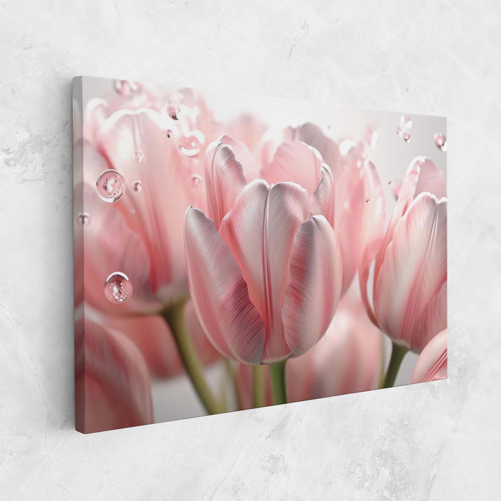 Vászonkép Pink Pretty Tulips mockup 1