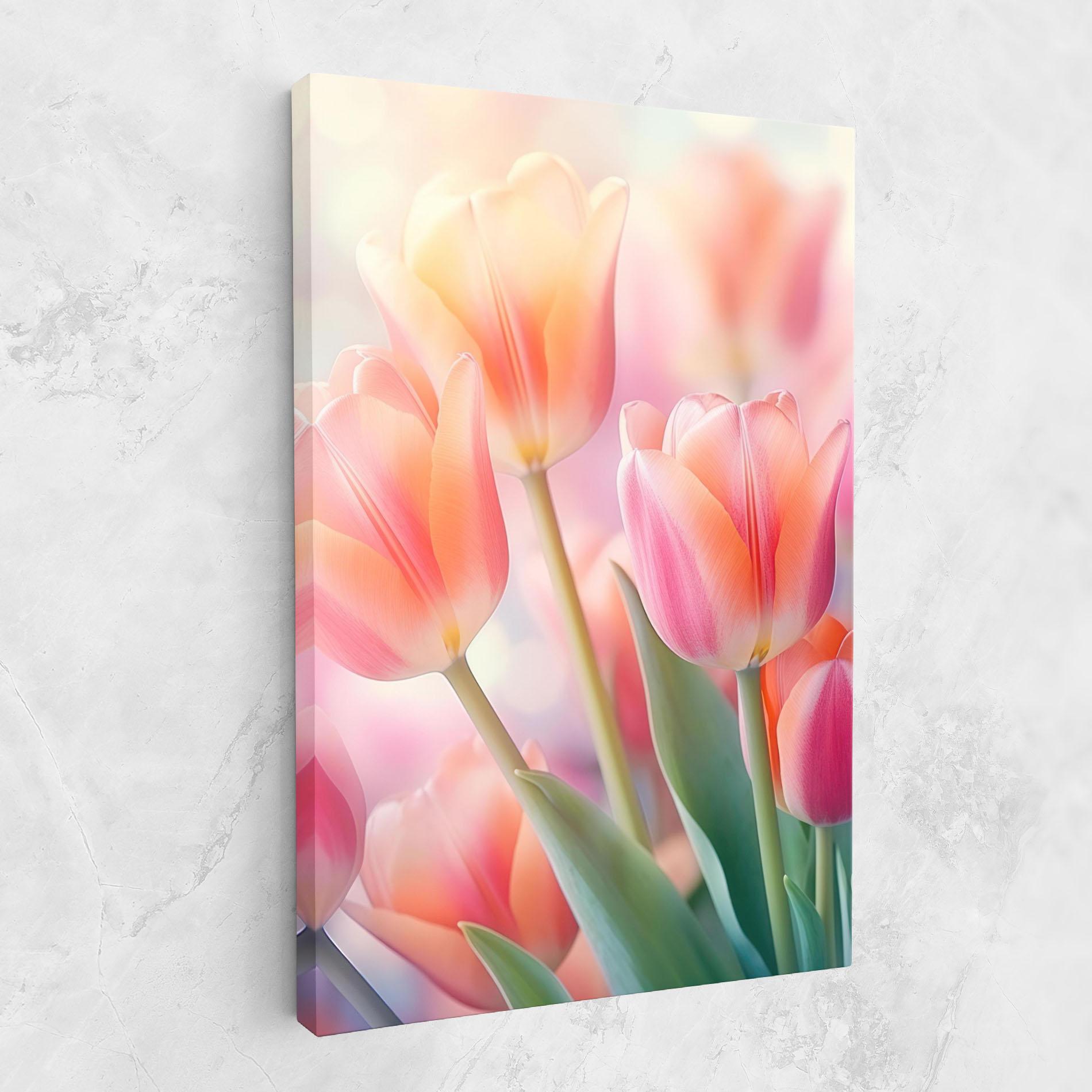 Vászonkép Dreamy Tulips mockup 1