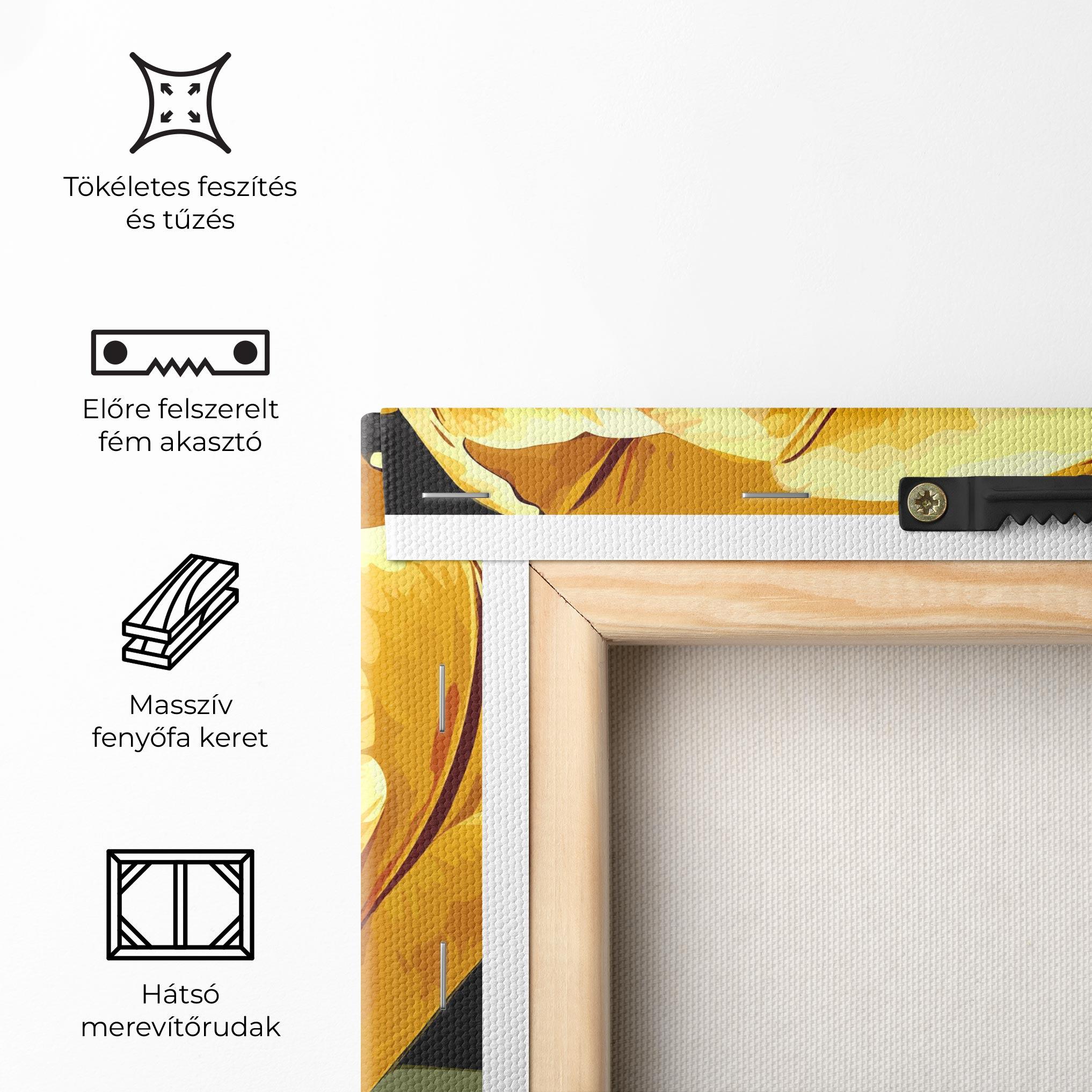 Vászonkép Big Yellow Tulip mockup 5