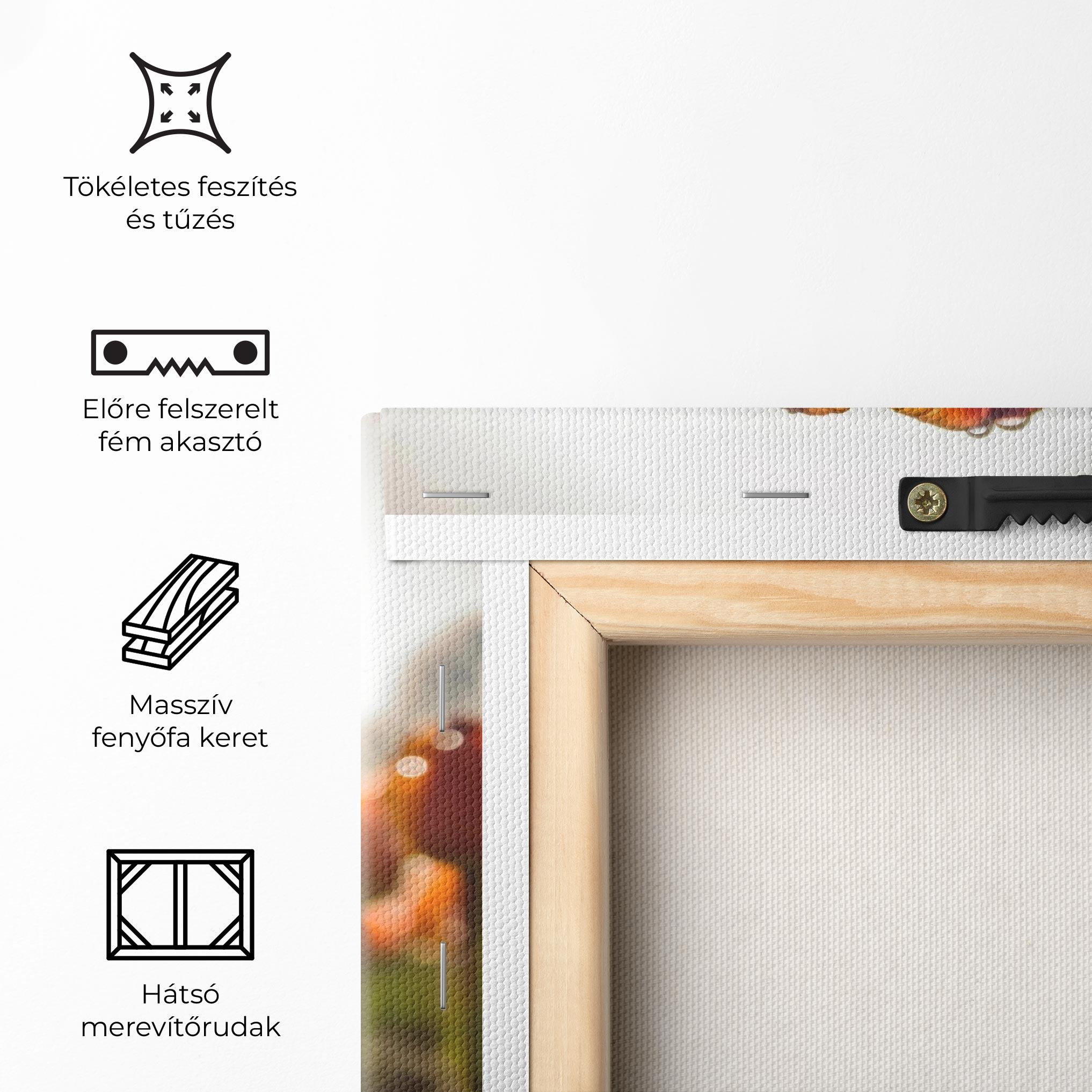 Vászonkép Orange Tulips After Rain mockup 5