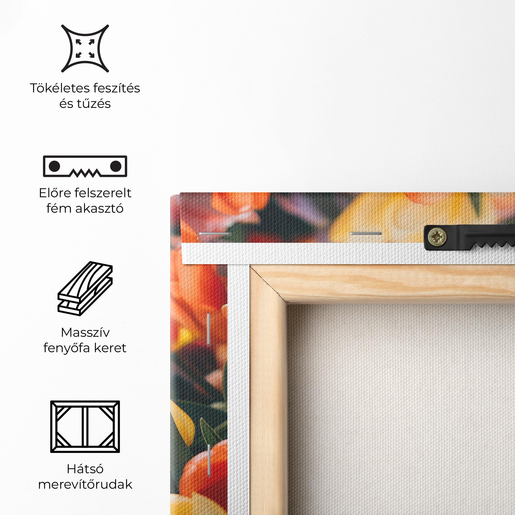 Vászonkép Orange Yellow Tulips mockup 5