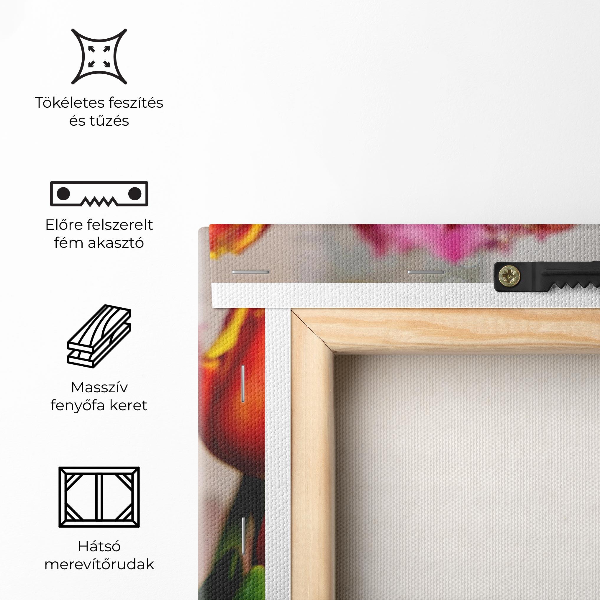 Vászonkép Pink Orange Tulips mockup 5