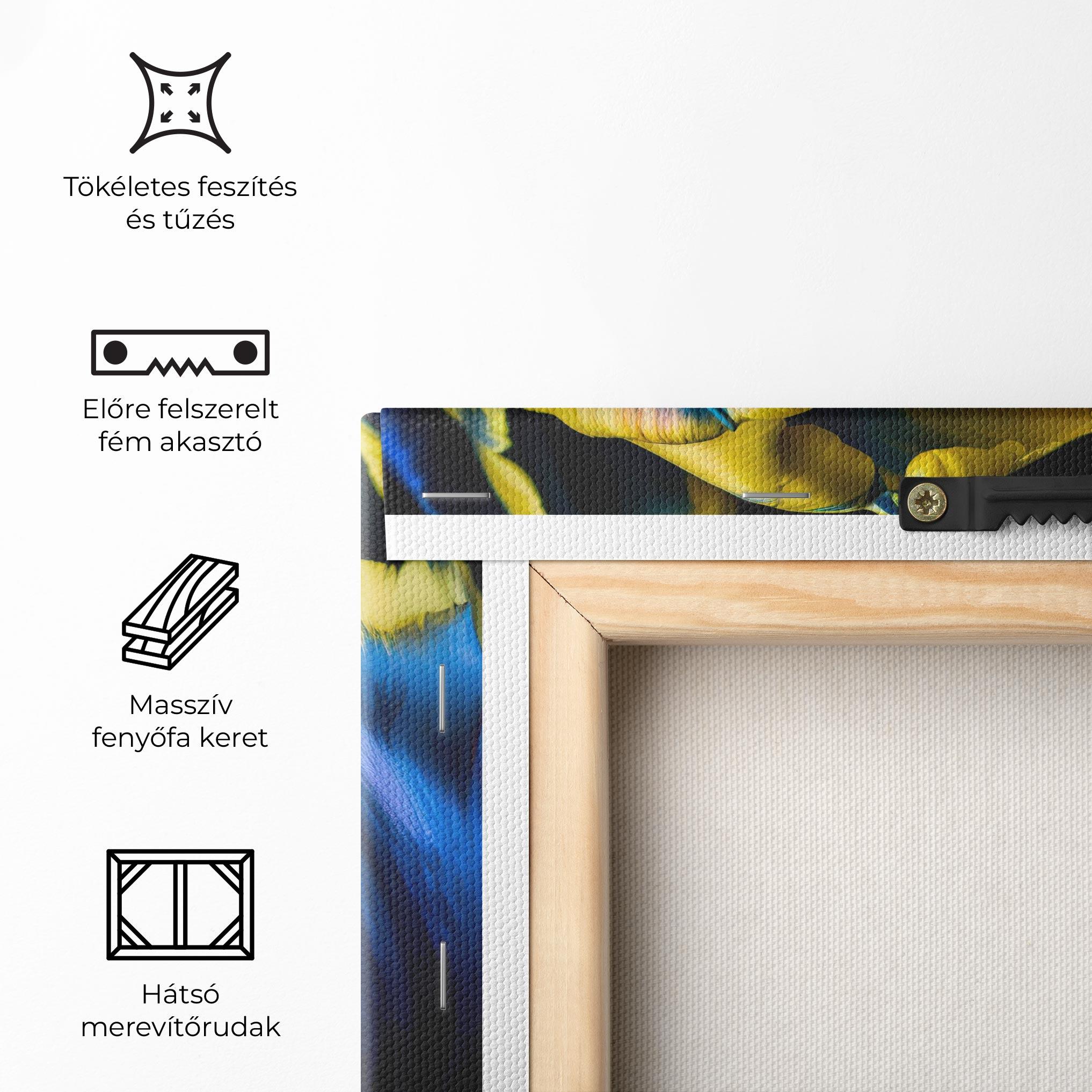 Vászonkép Yellow Blue Tulip mockup 5