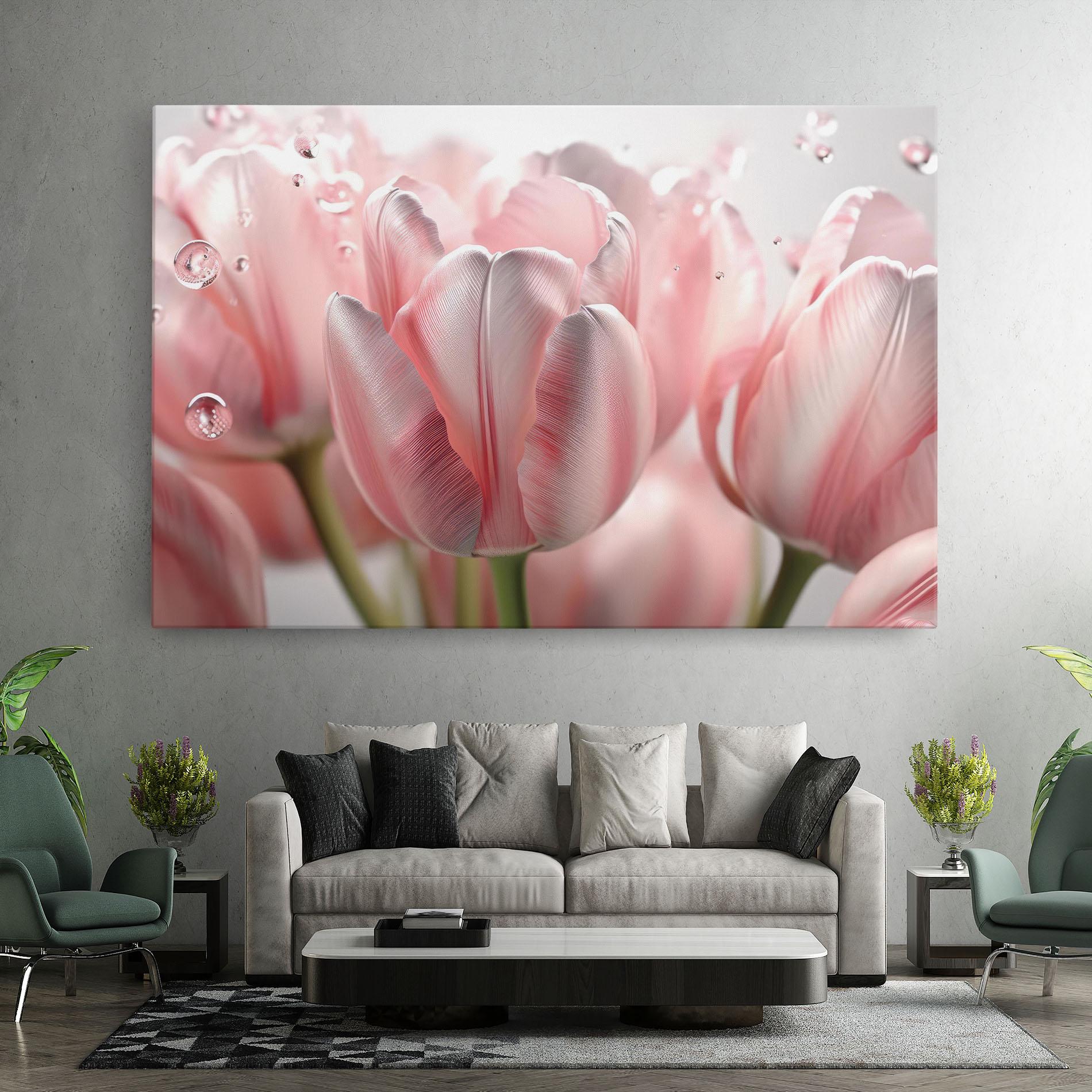 Vászonkép Pink Pretty Tulips mockup 7