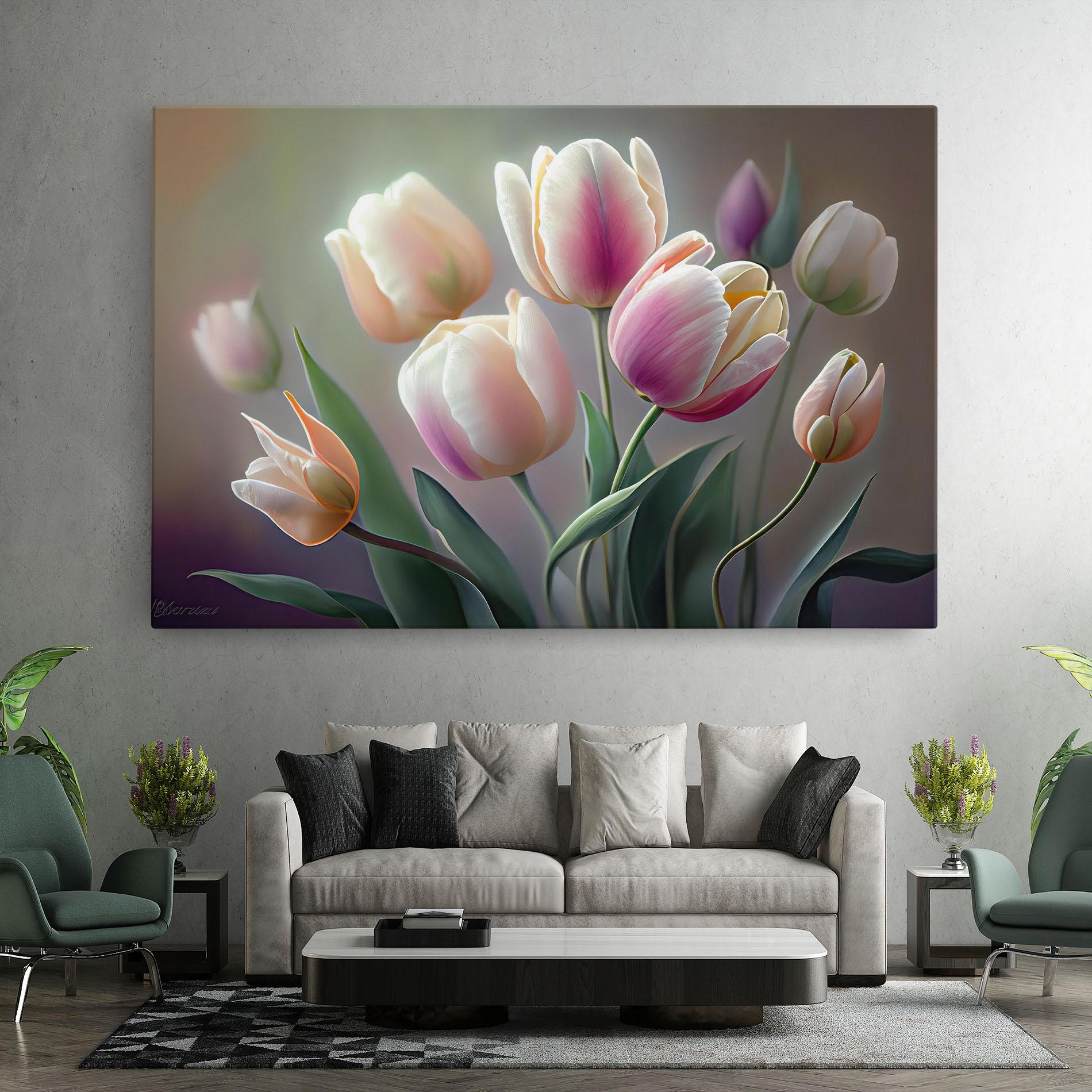 Vászonkép Pretty Tulips mockup 7