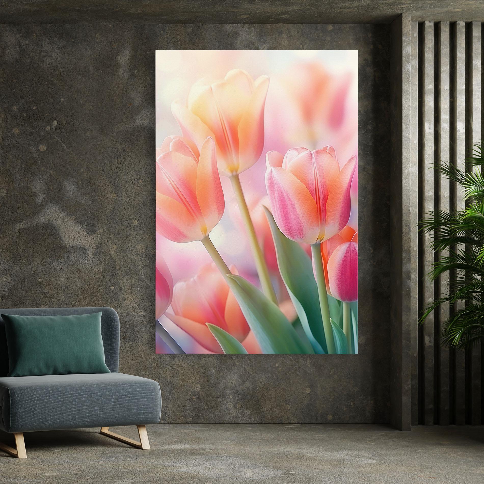 Vászonkép Dreamy Tulips mockup 7