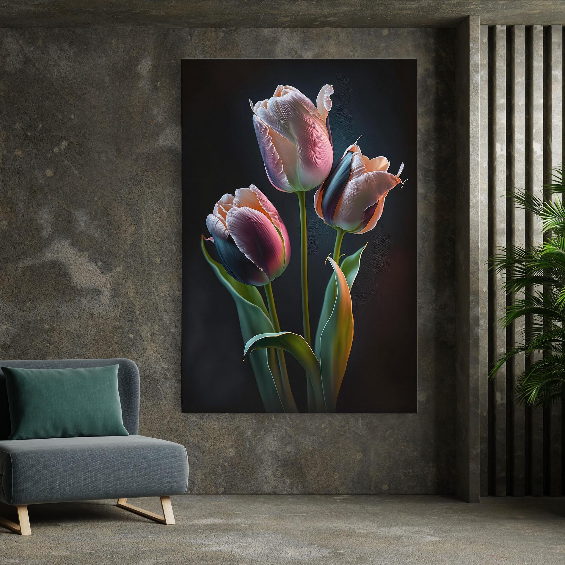 Vászonkép Light Purple Tulips mockup 7