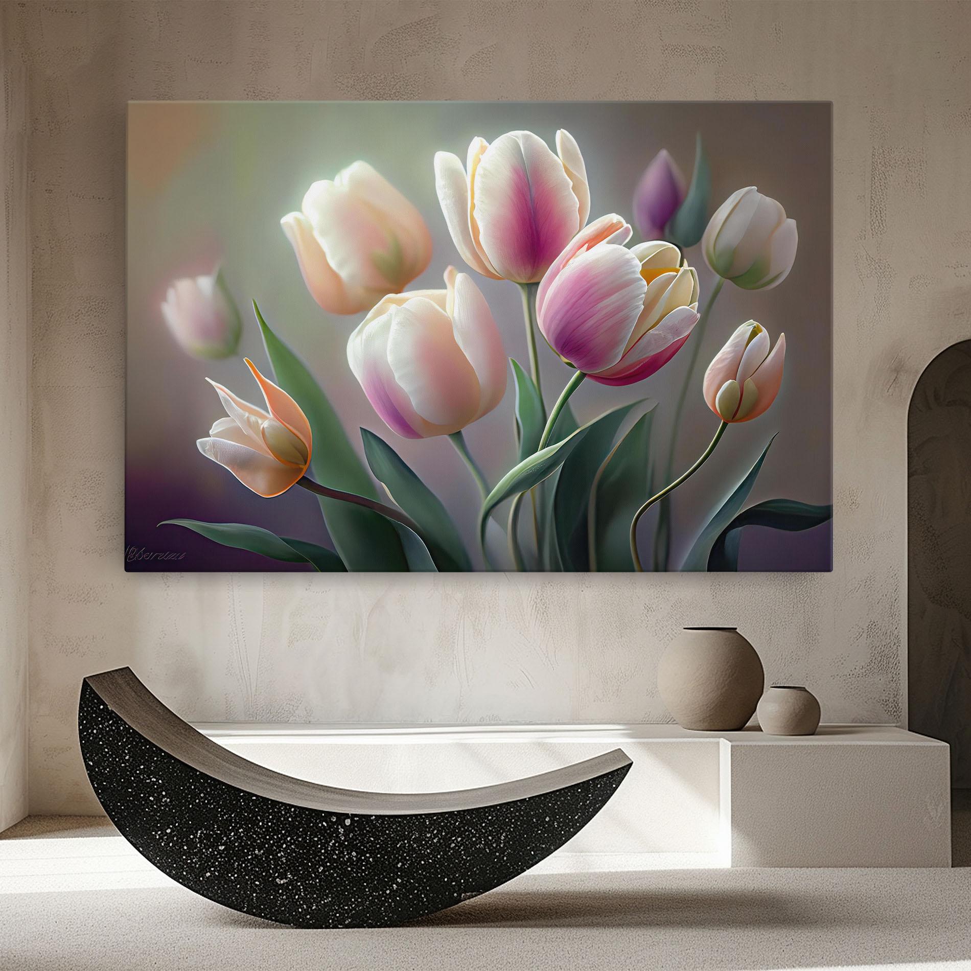 Vászonkép Pretty Tulips mockup 8