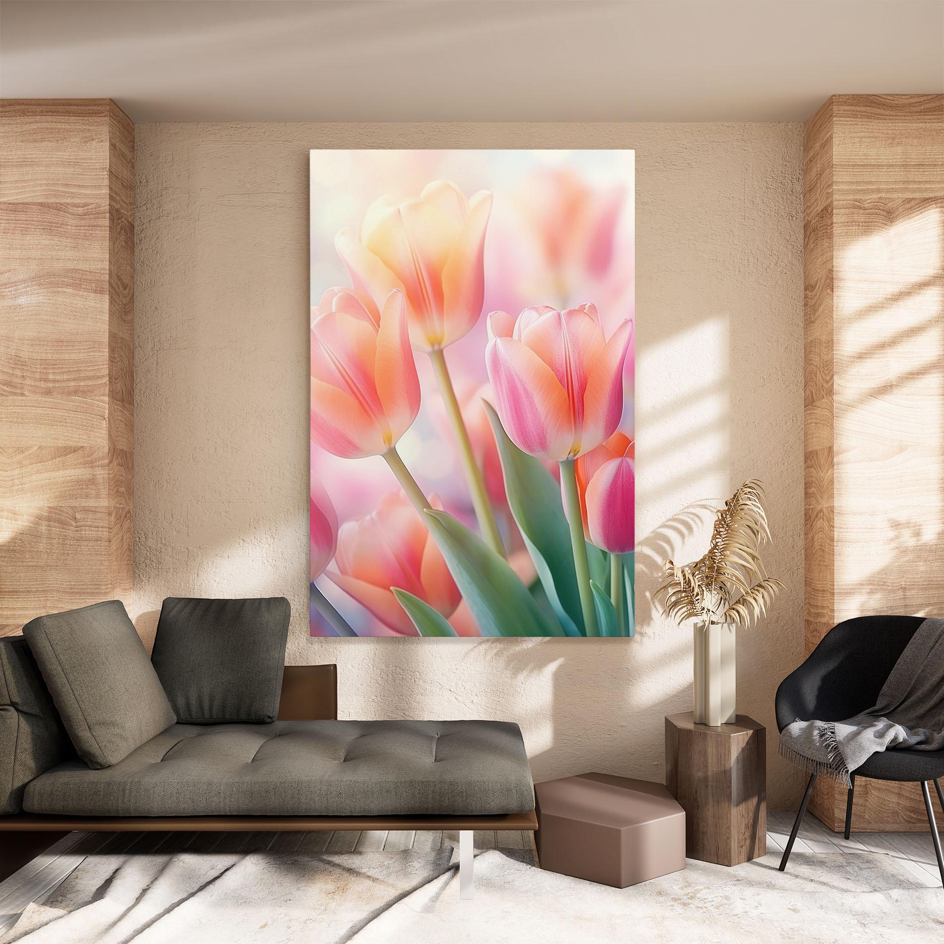 Vászonkép Dreamy Tulips mockup 8