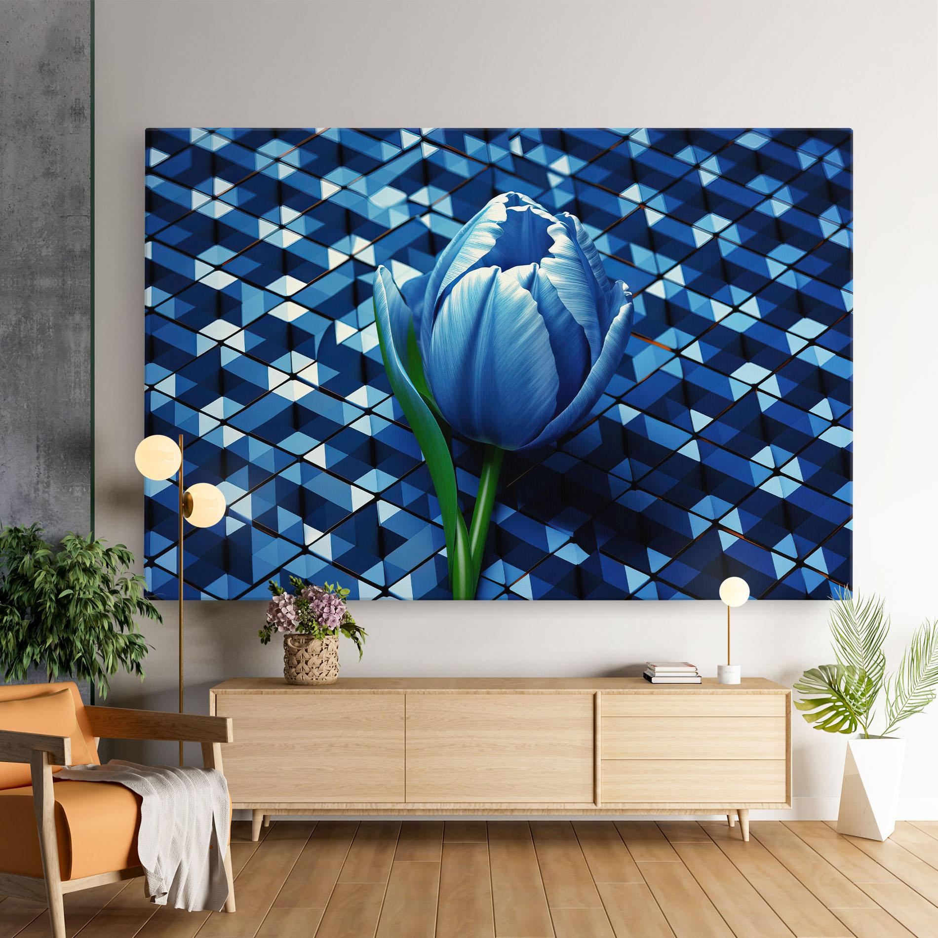 Vászonkép Blue Tulip mockup 9
