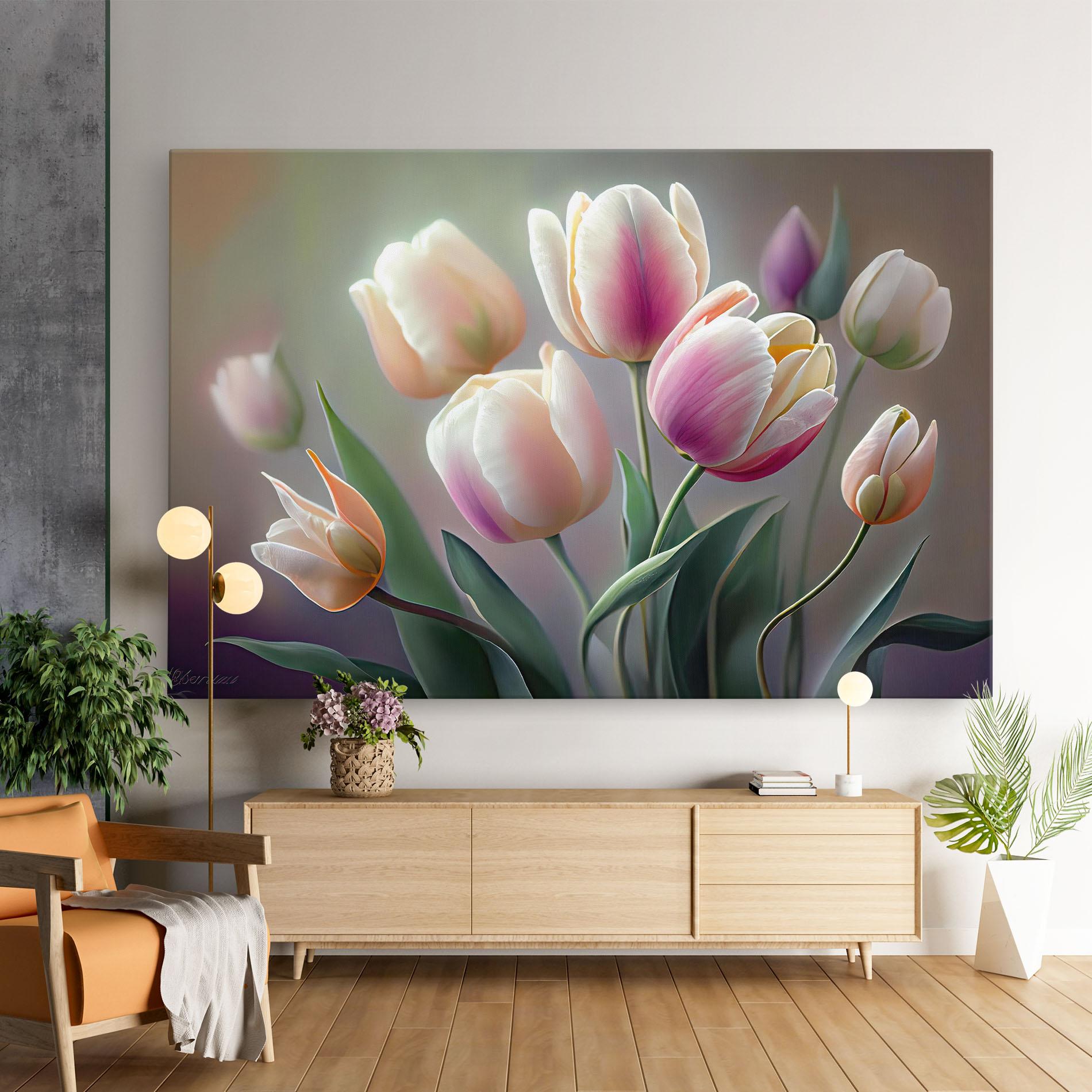 Vászonkép Pretty Tulips mockup 9