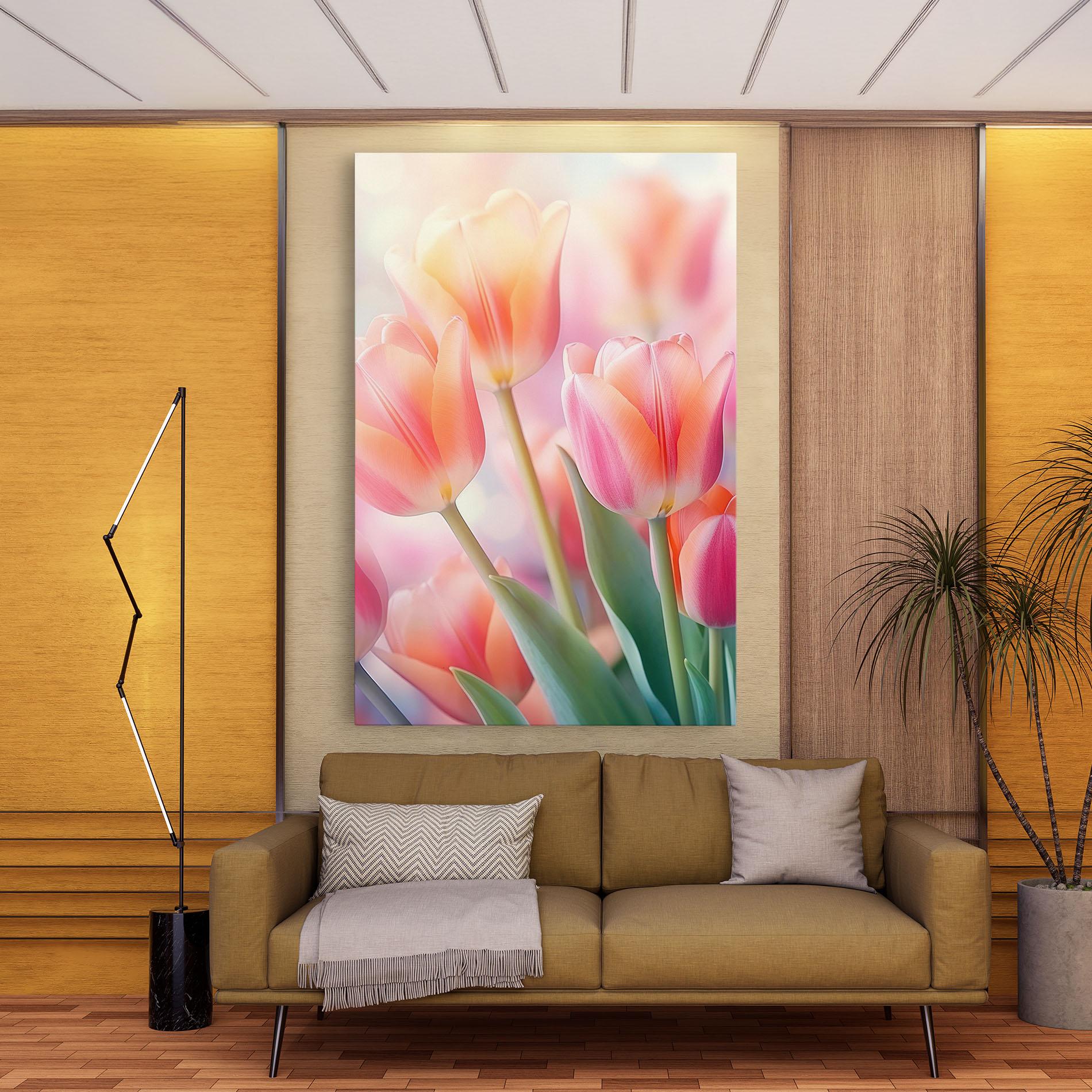 Vászonkép Dreamy Tulips mockup 9
