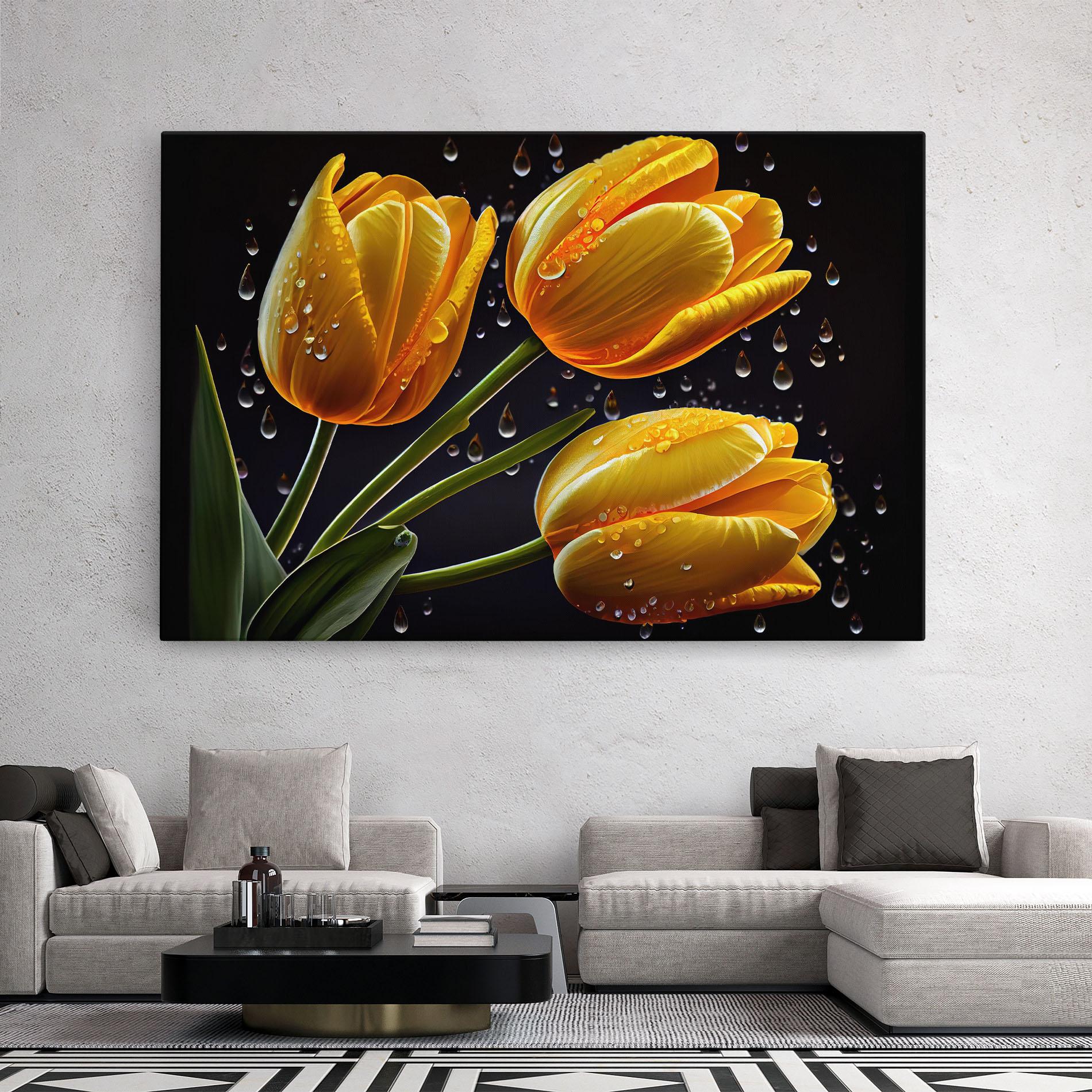 Vászonkép 3 Yellow Tulips mockup 2