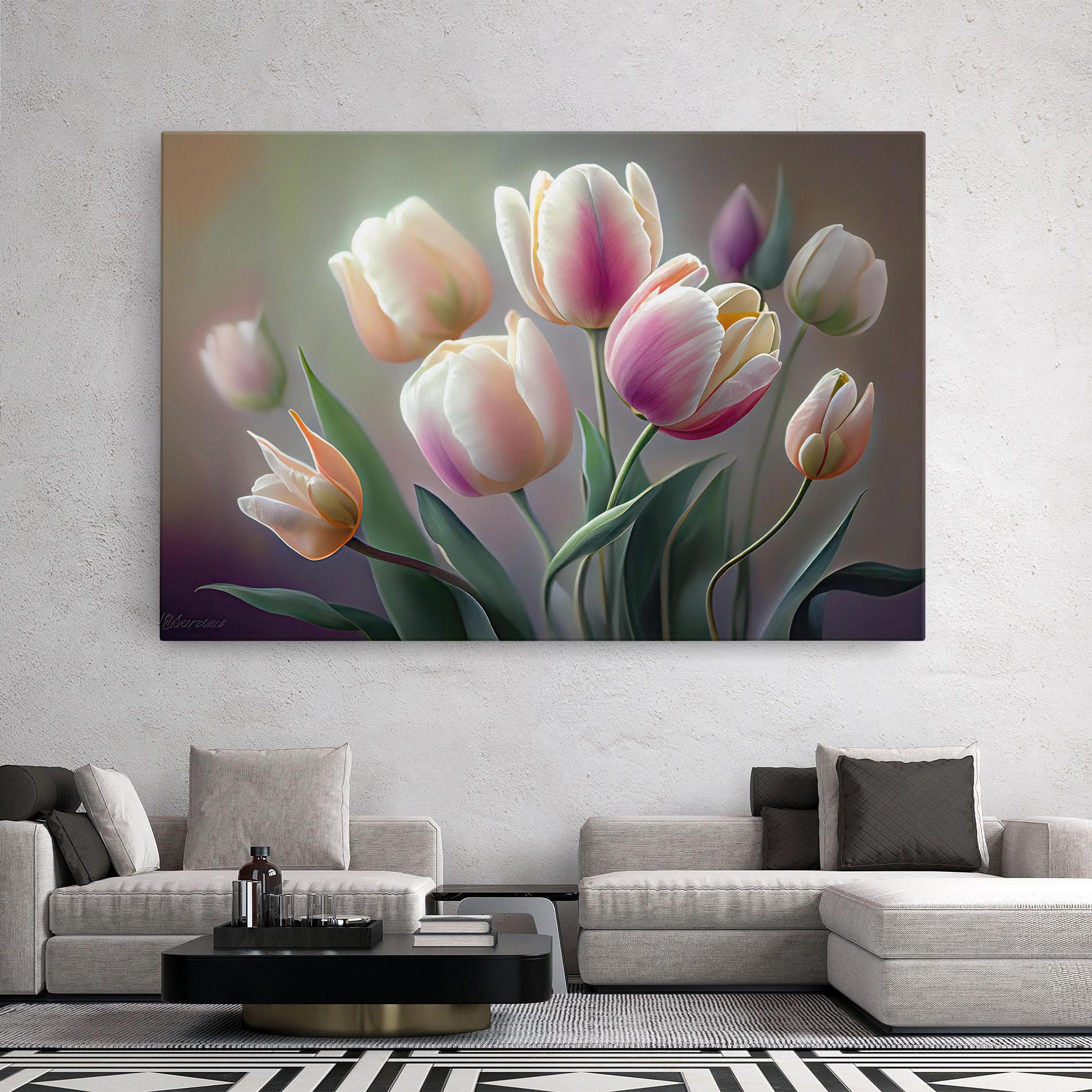 Vászonkép Pretty Tulips mockup 2