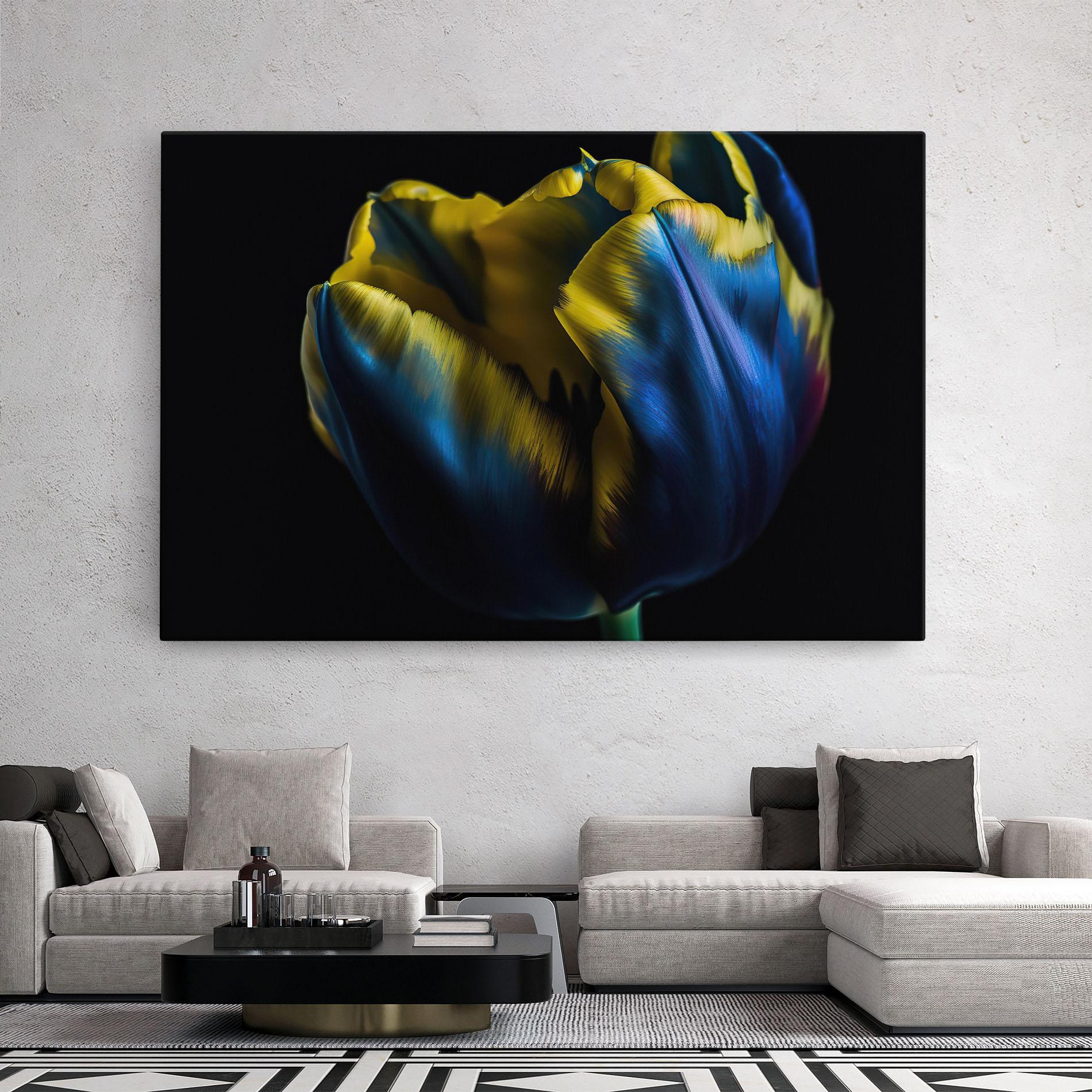 Vászonkép Yellow Blue Tulip mockup 2