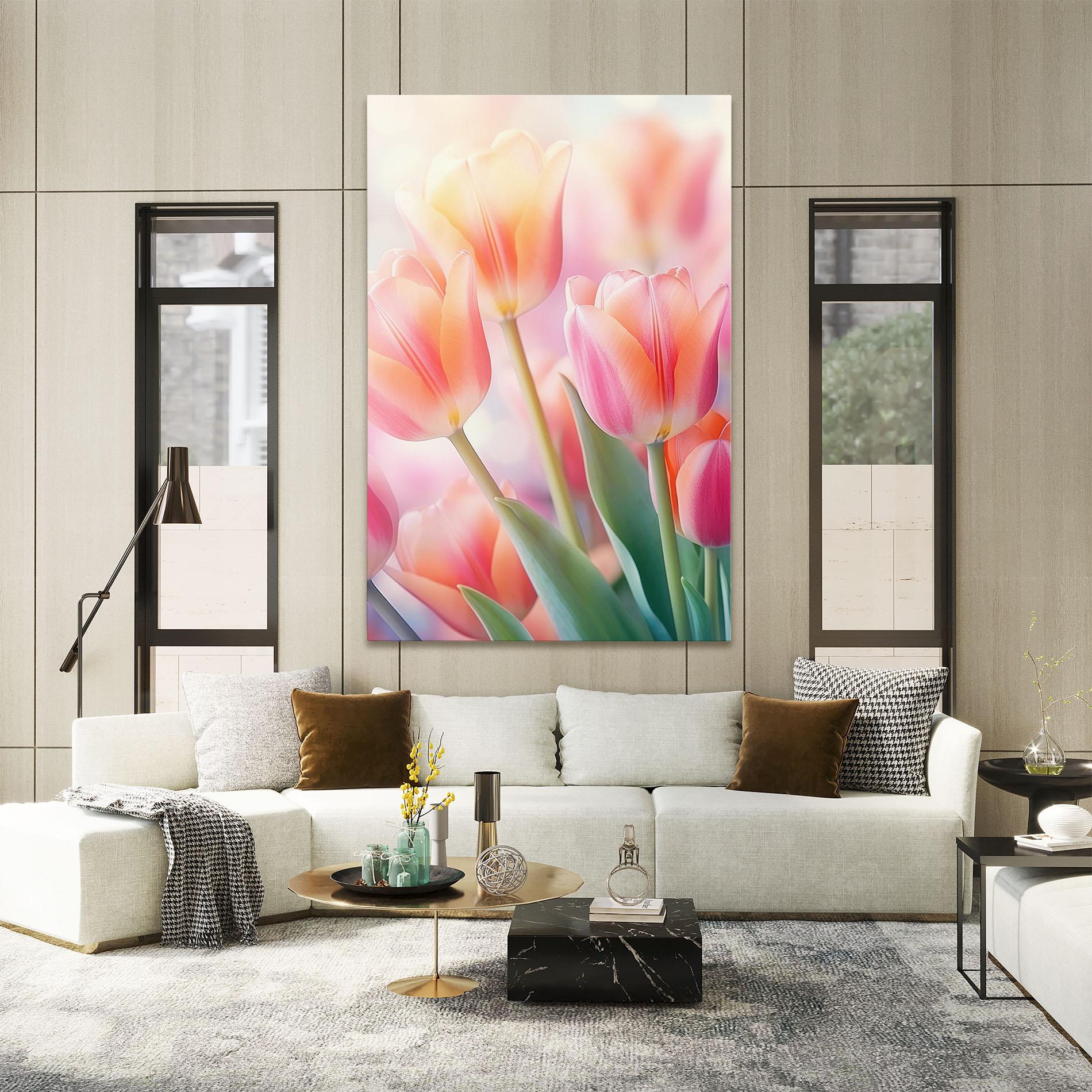 Vászonkép Dreamy Tulips mockup 2