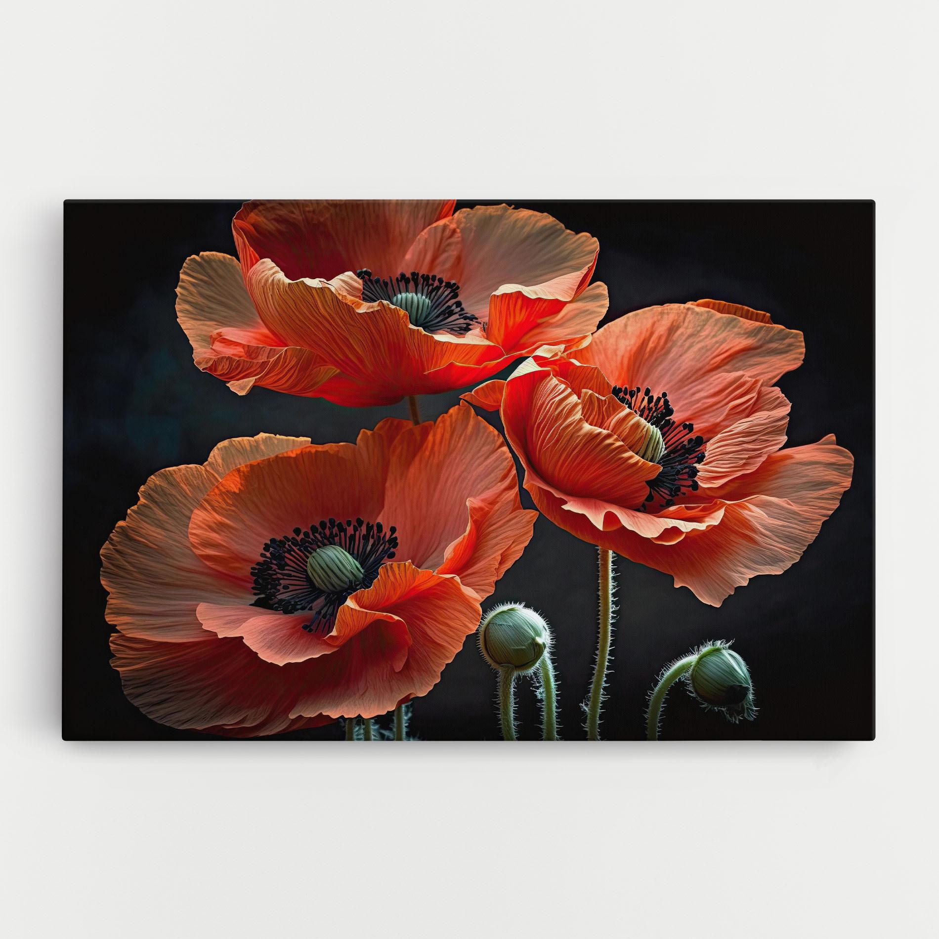 Vászonkép 3 Poppies mockup 0
