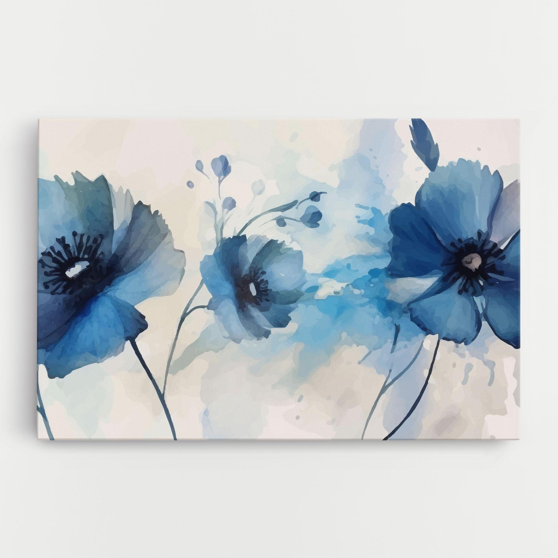 Vászonkép Blue Poppies mockup 0