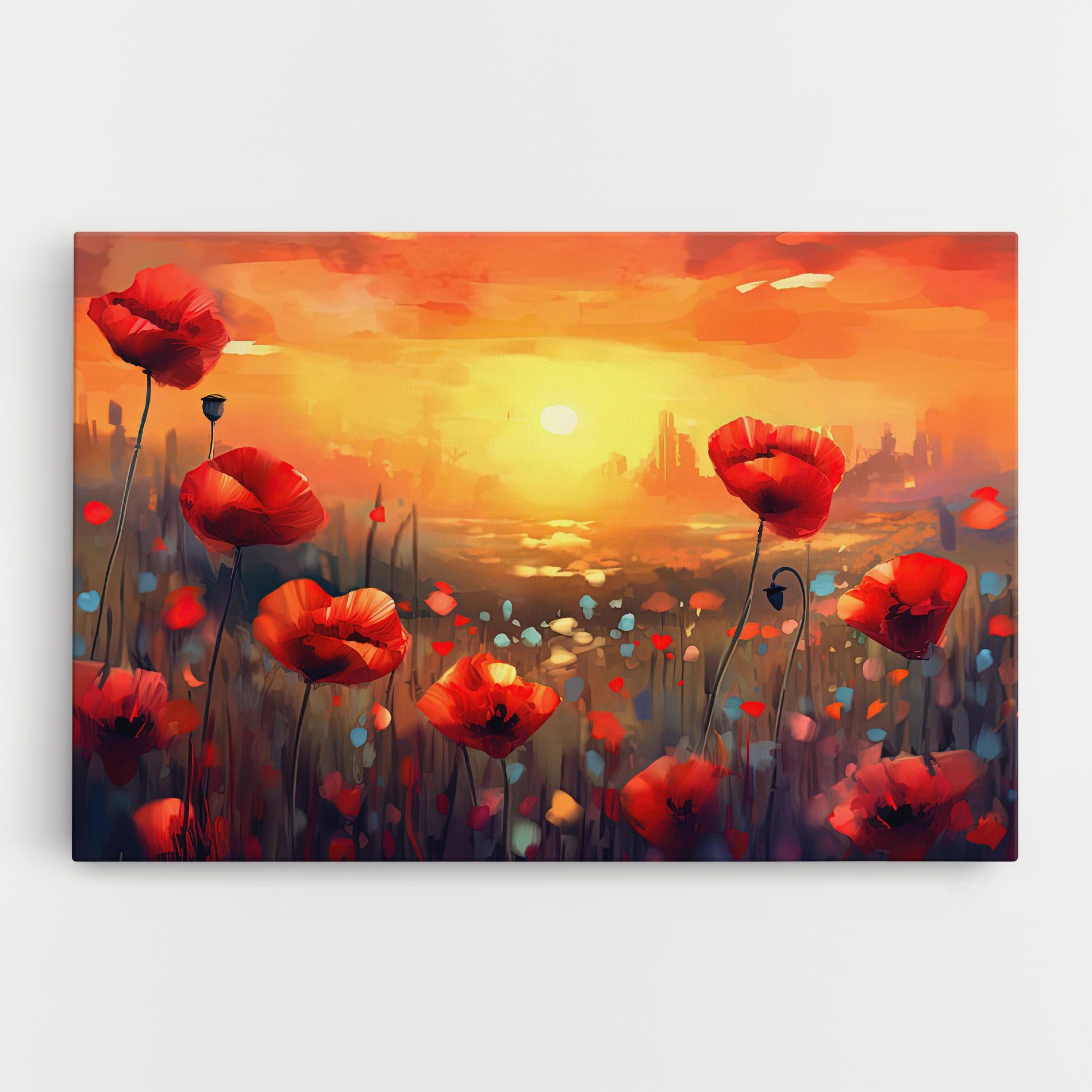 Sunrise Painting Poppies mockup 0