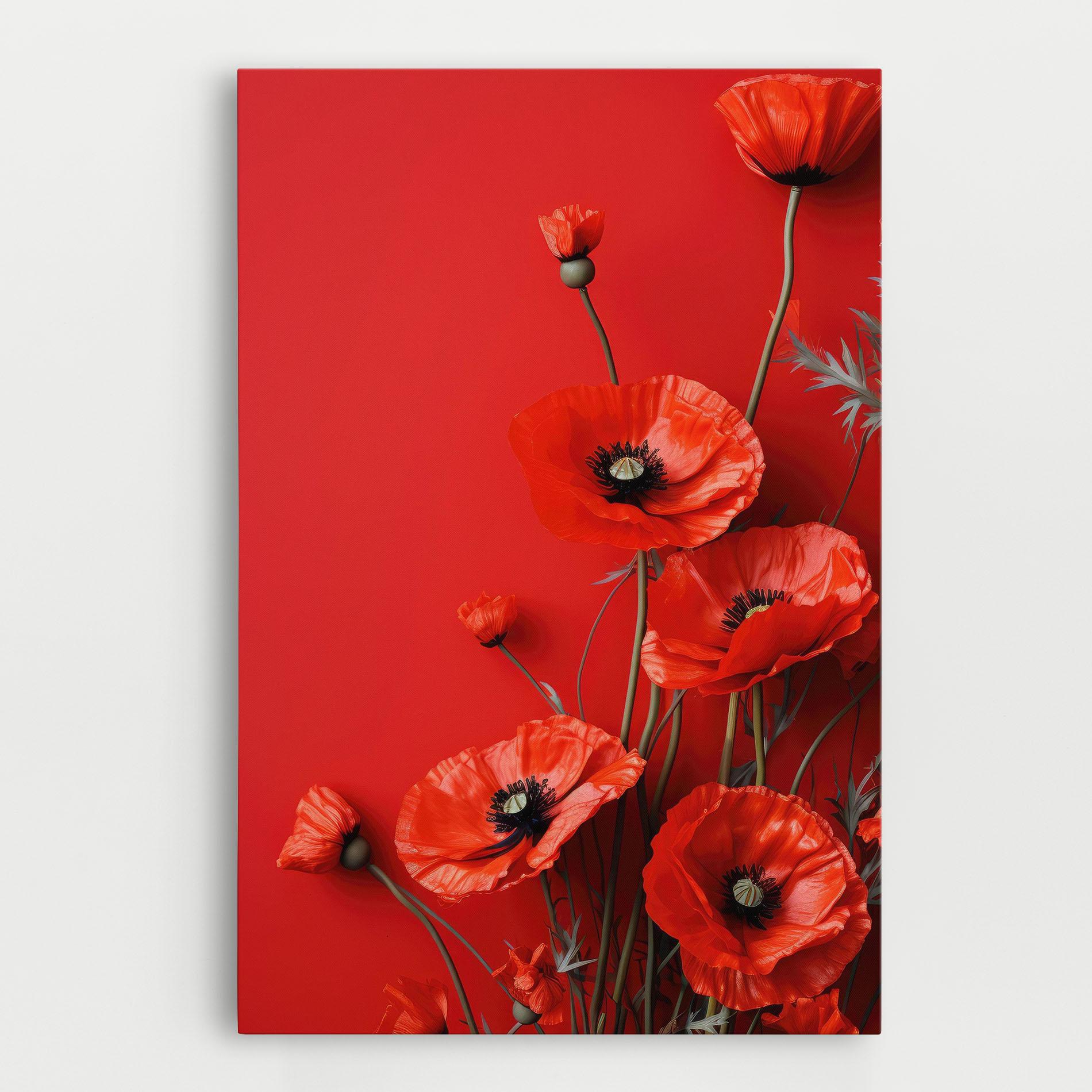Vászonkép Poppies On The Table mockup 0