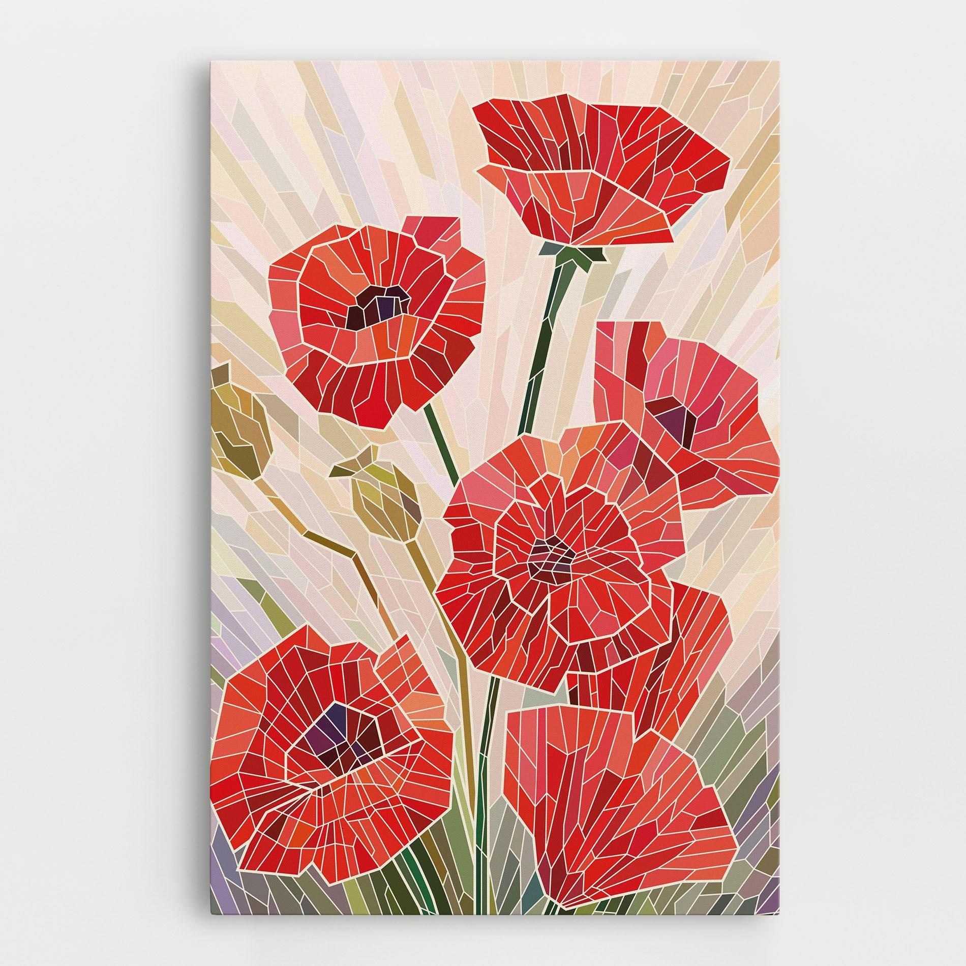 Vászonkép Poppy Glass mockup 0