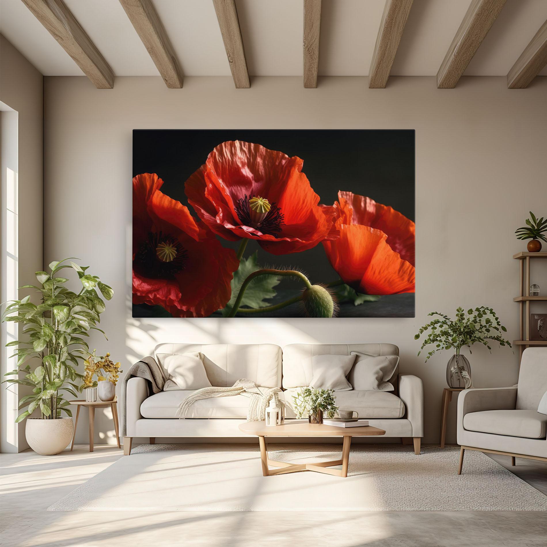 Vászonkép 3 Pretty Poppies mockup 6