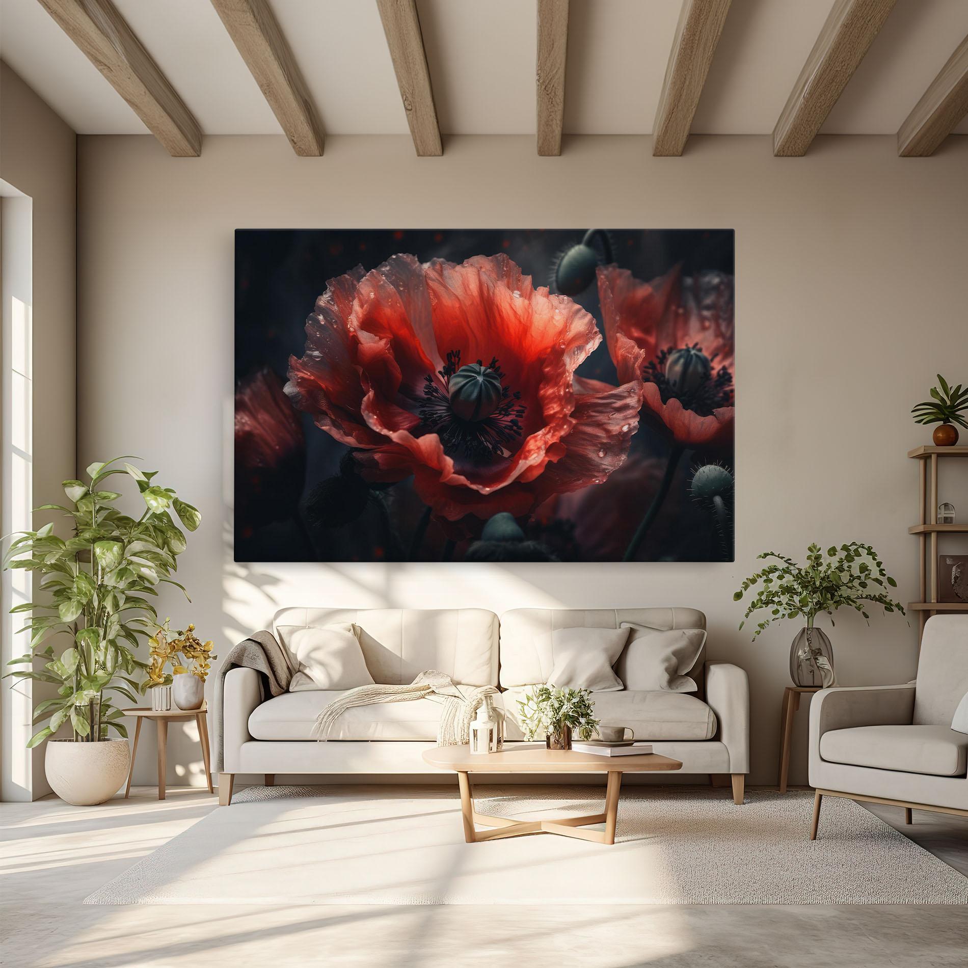 Vászonkép Dark Shade Poppy mockup 6