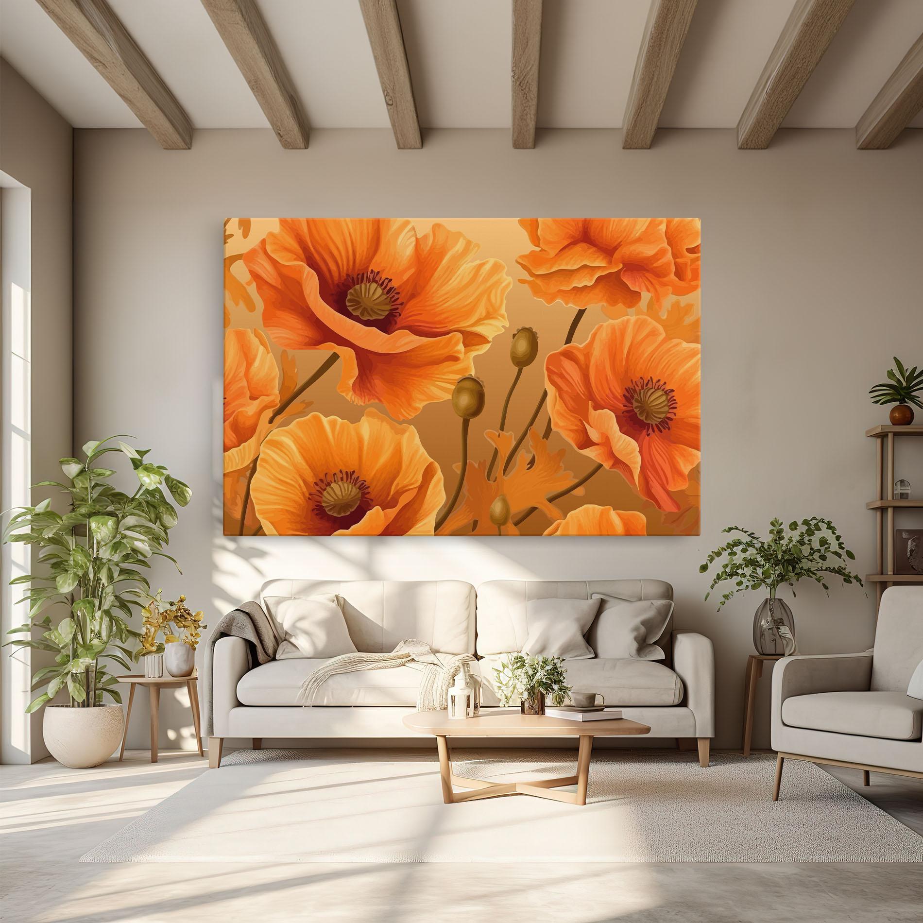 Vászonkép Pastel Orange Poppy mockup 6
