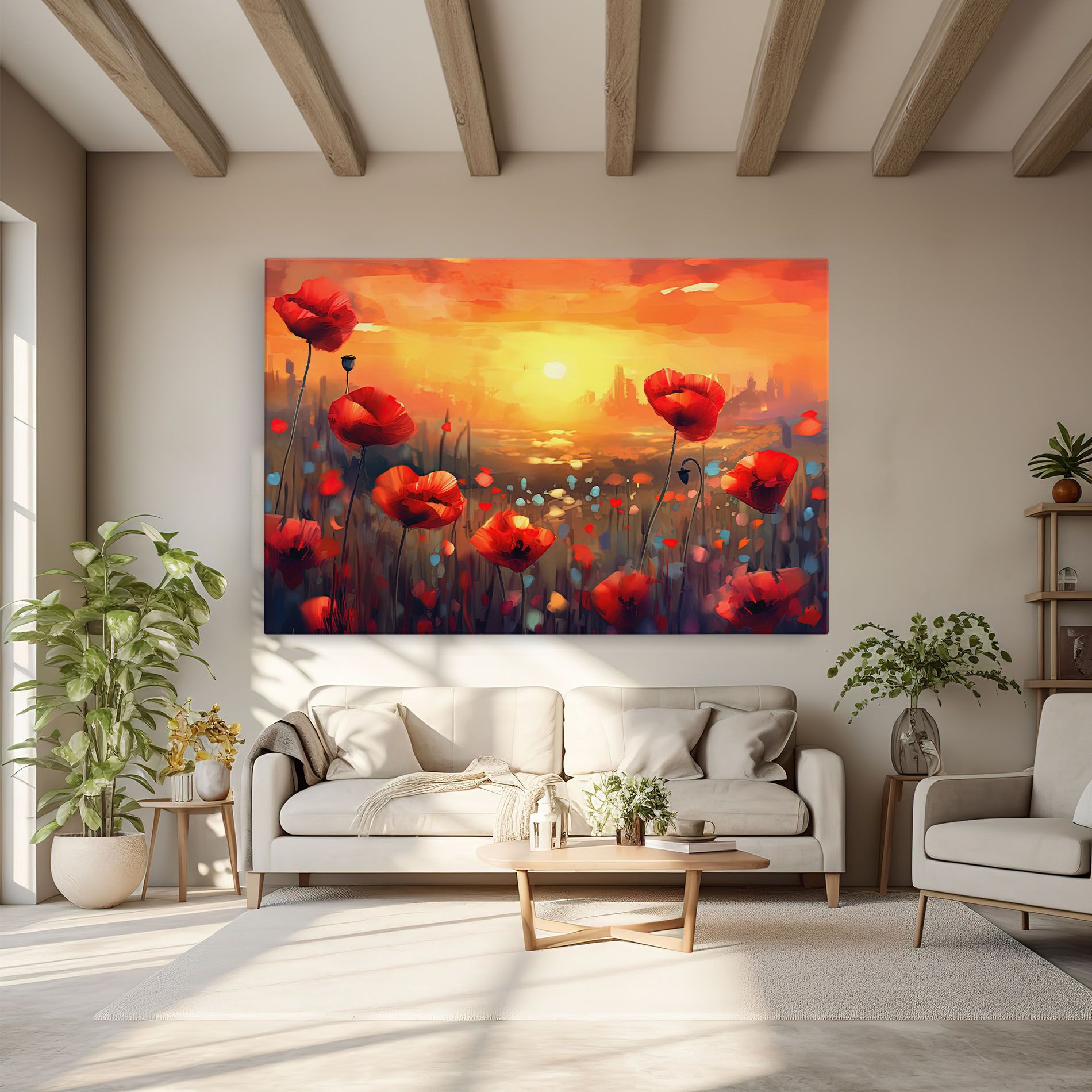 Sunrise Painting Poppies mockup 6