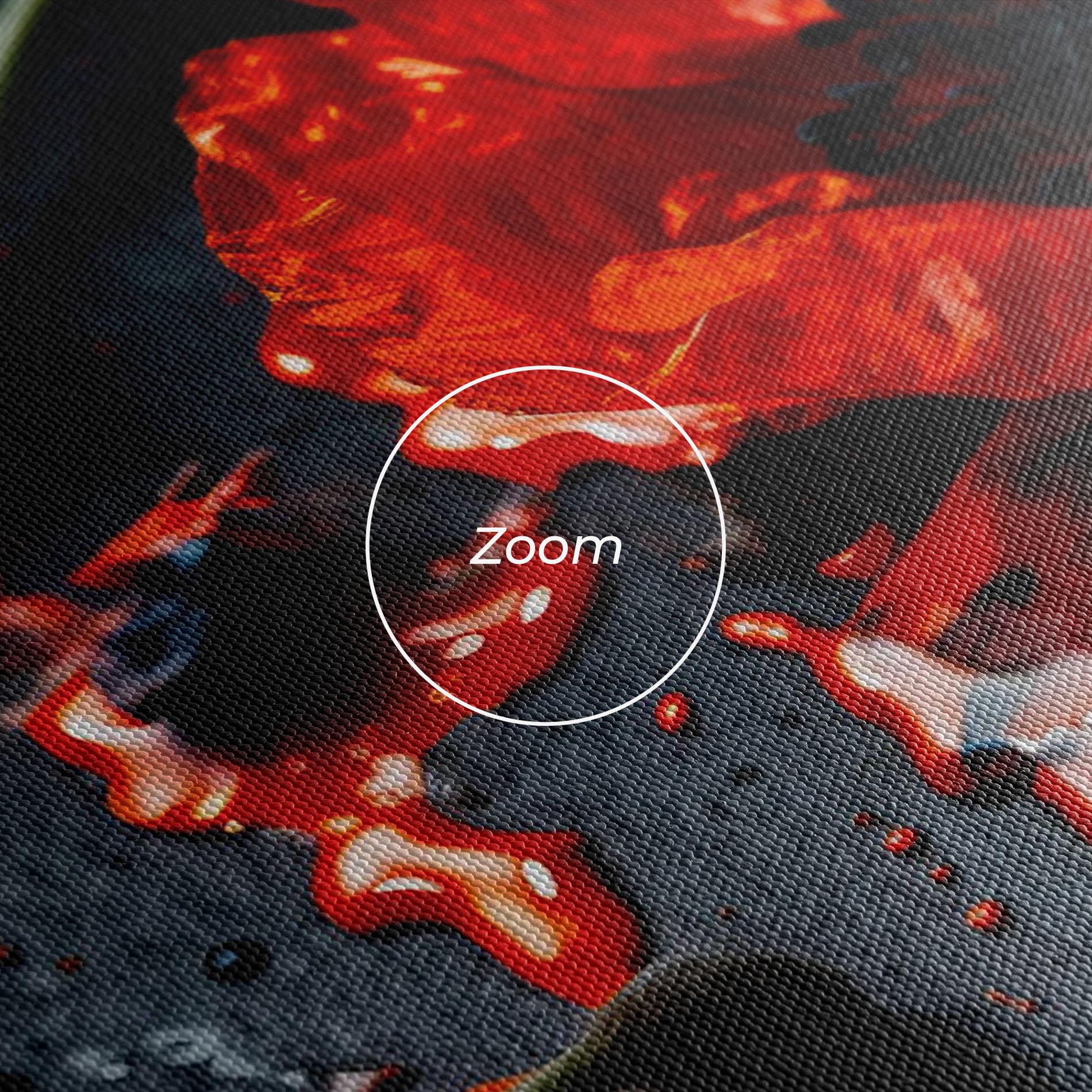 Vászonkép Beautiful Red Poppy Liquid mockup 3