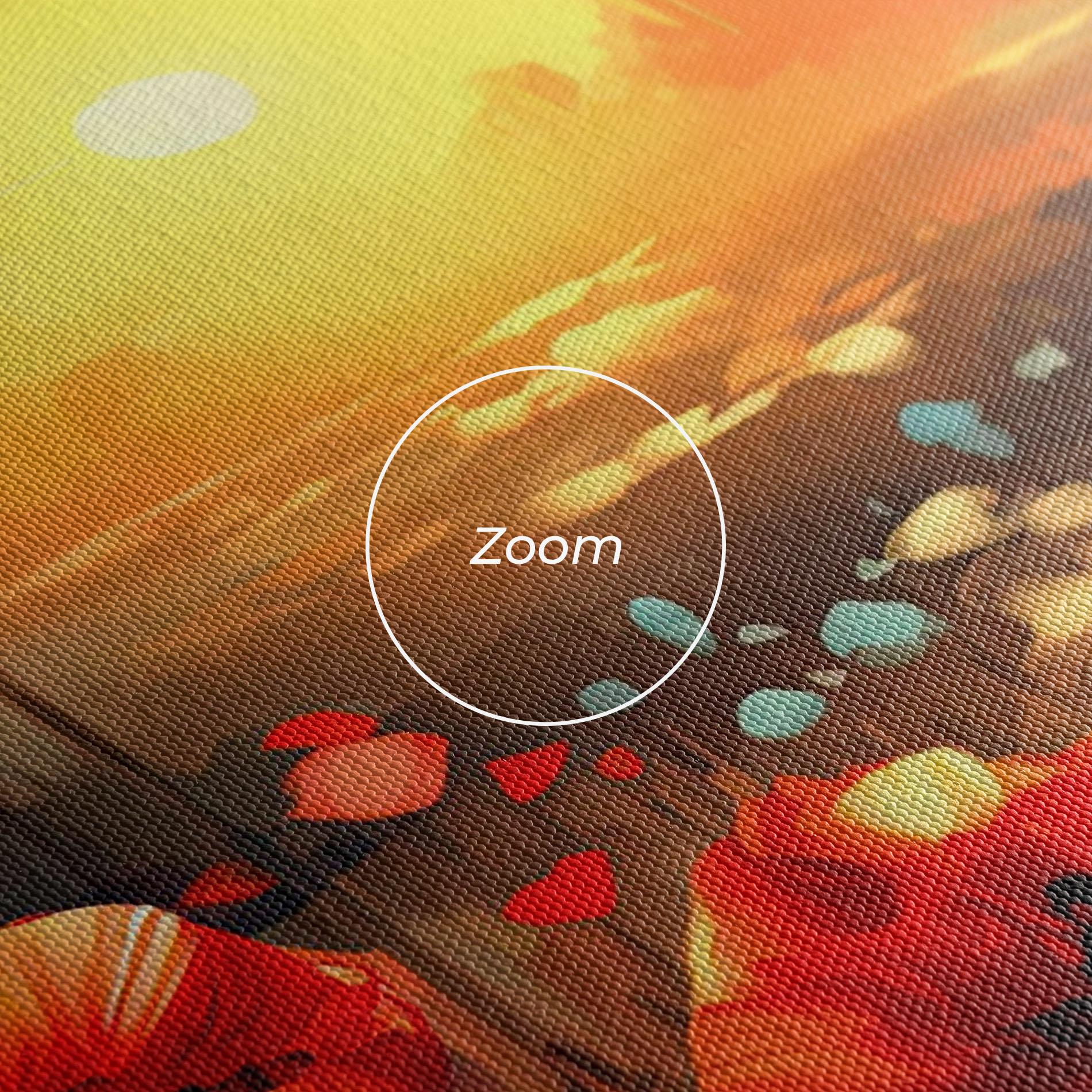 Vászonkép Sunrise Painting Poppies mockup 3