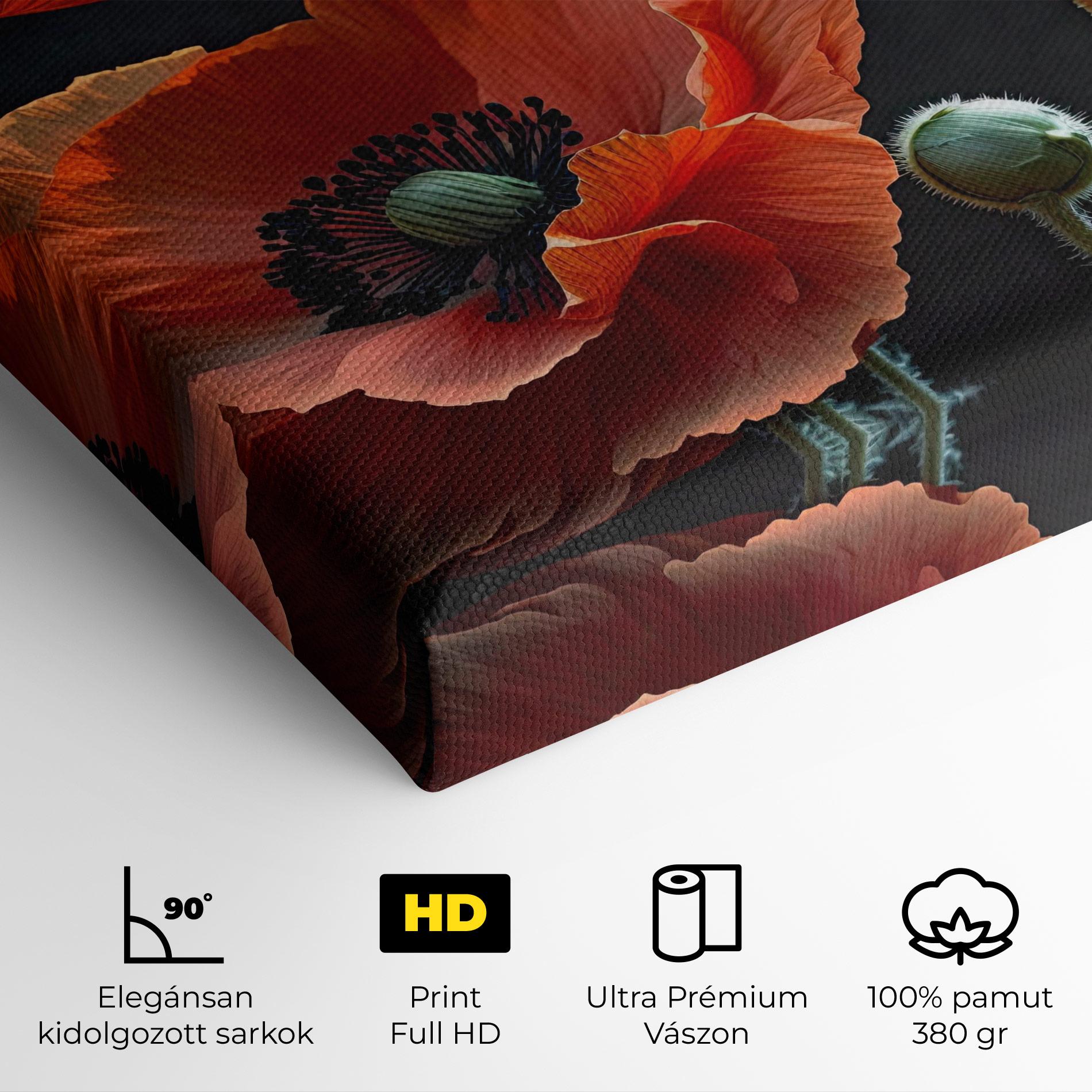 Vászonkép 3 Poppies mockup 4