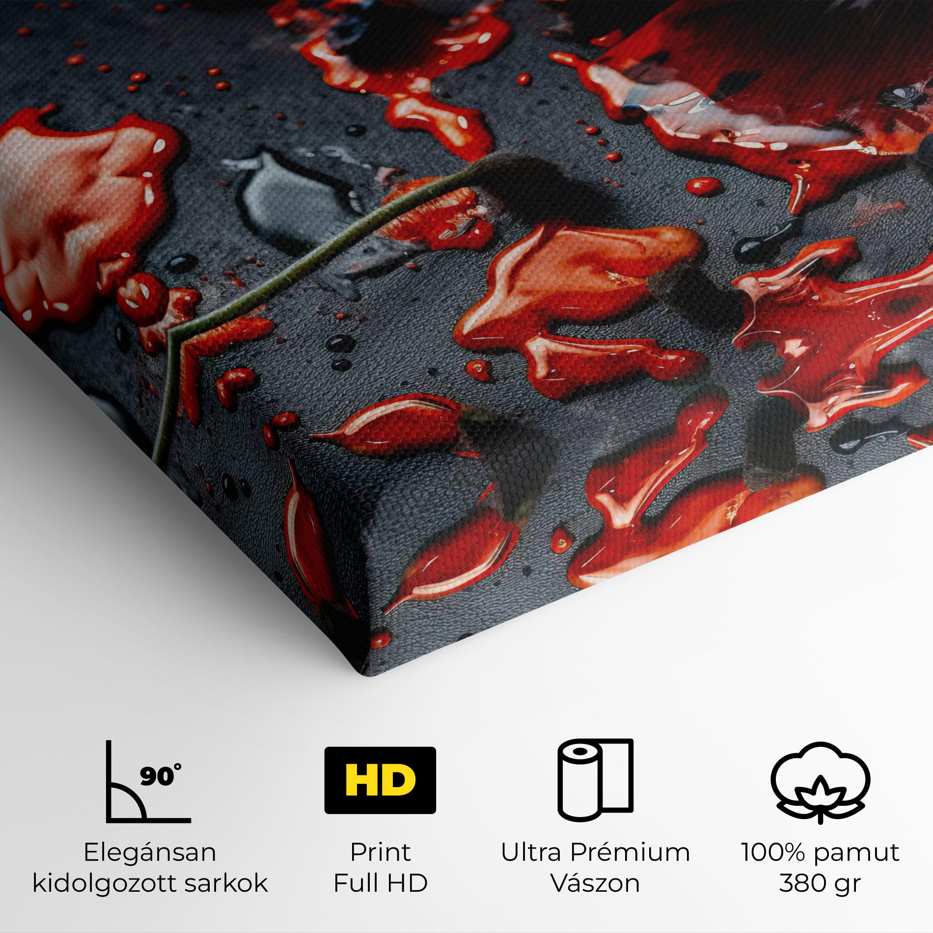 Vászonkép Beautiful Red Poppy Liquid mockup 4