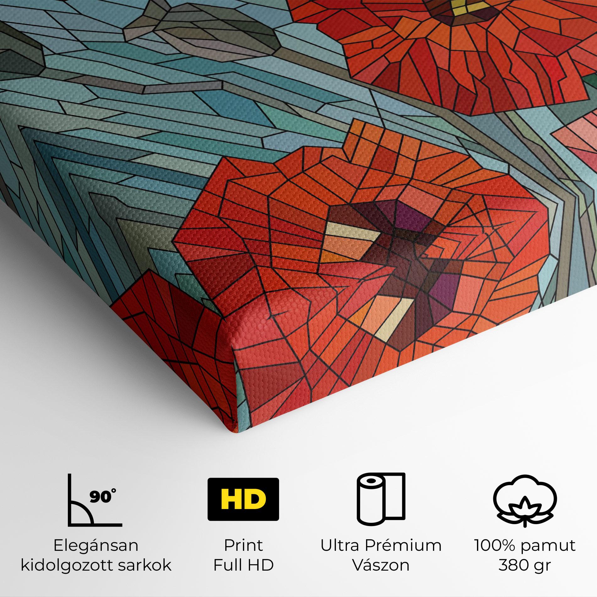 Vászonkép Blue Glass Poppy mockup 4