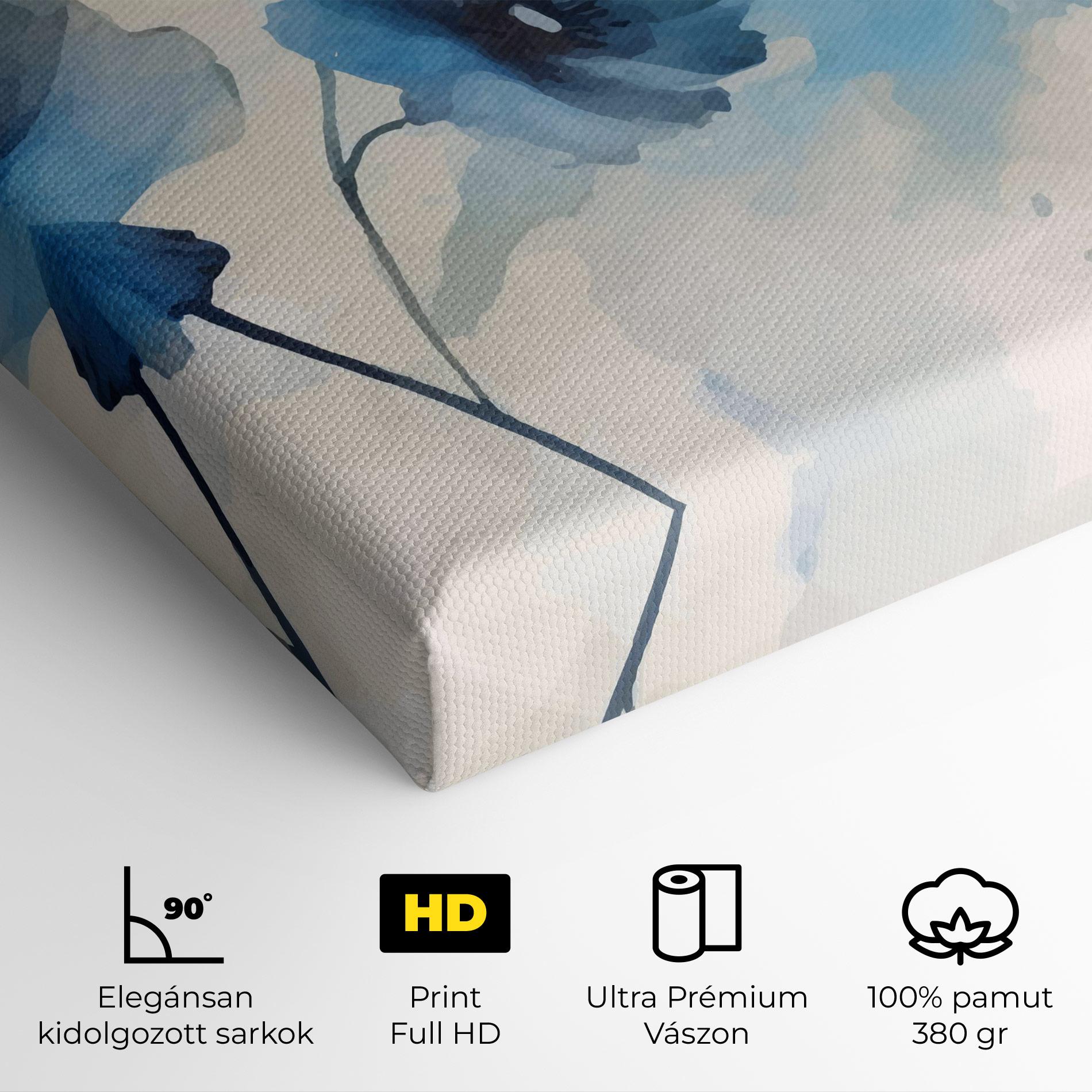 Vászonkép Blue Poppies mockup 4